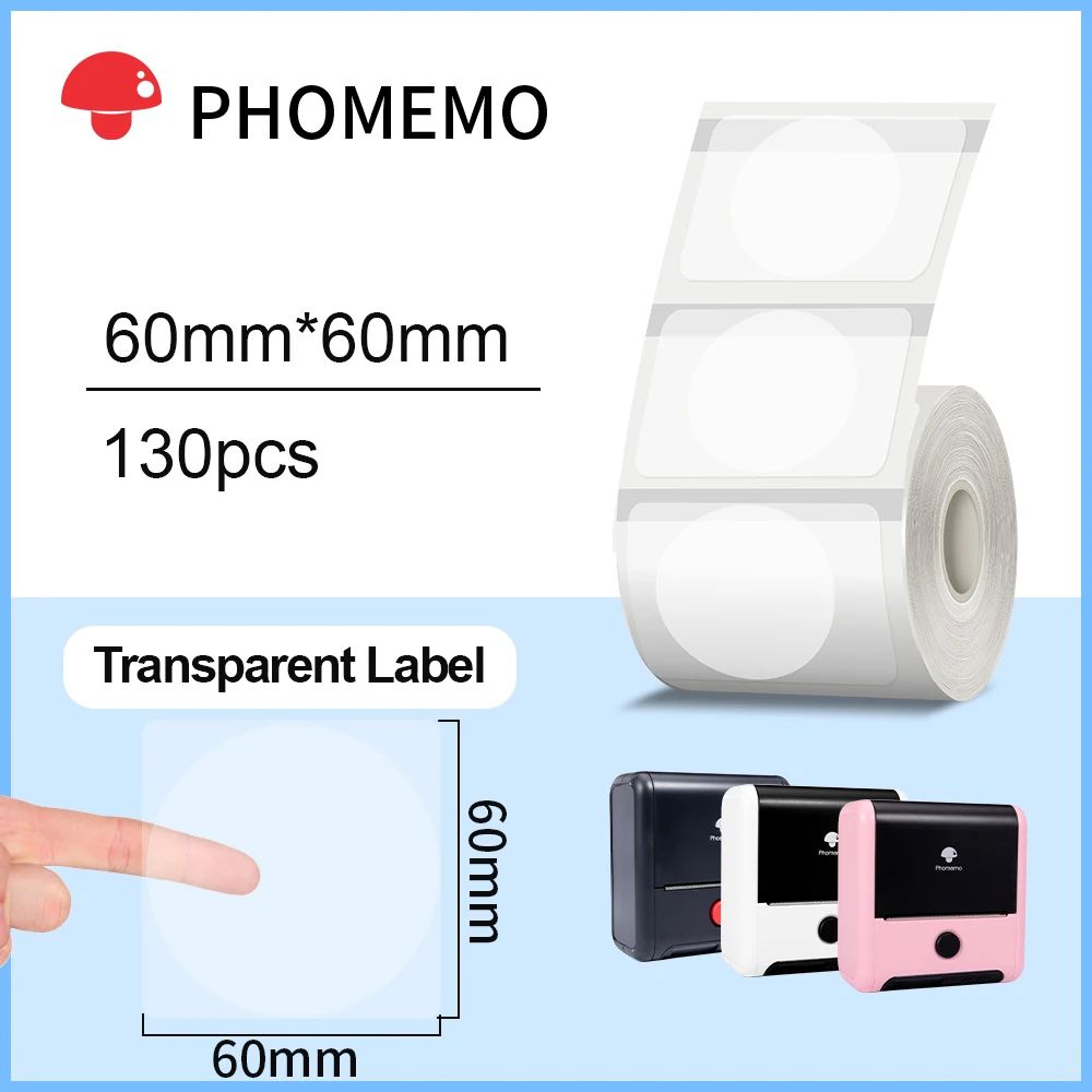 Waterproof White Round Thermal Label Stickers 12