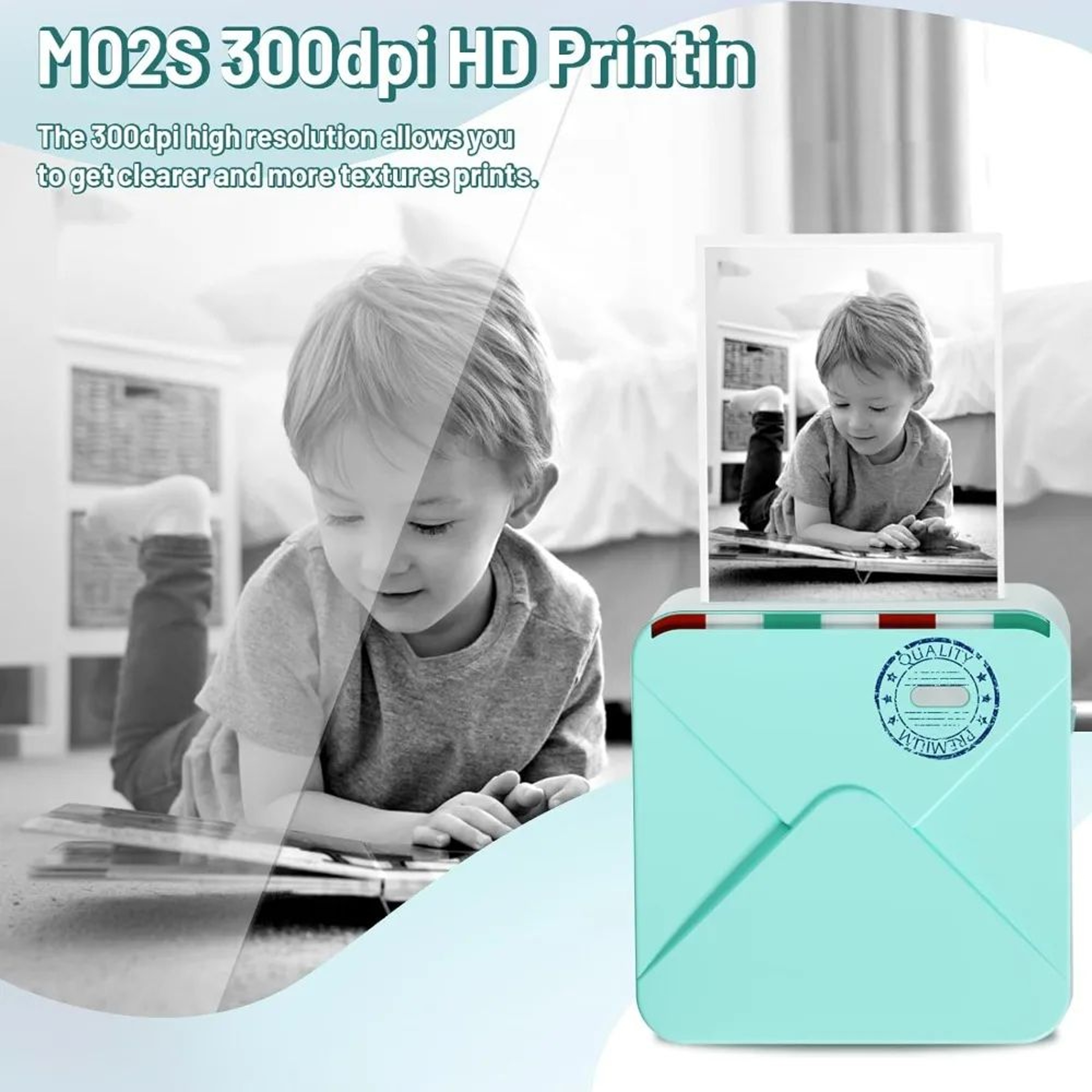 300 DPI Portable Mini Thermal Pocket Printer 5
