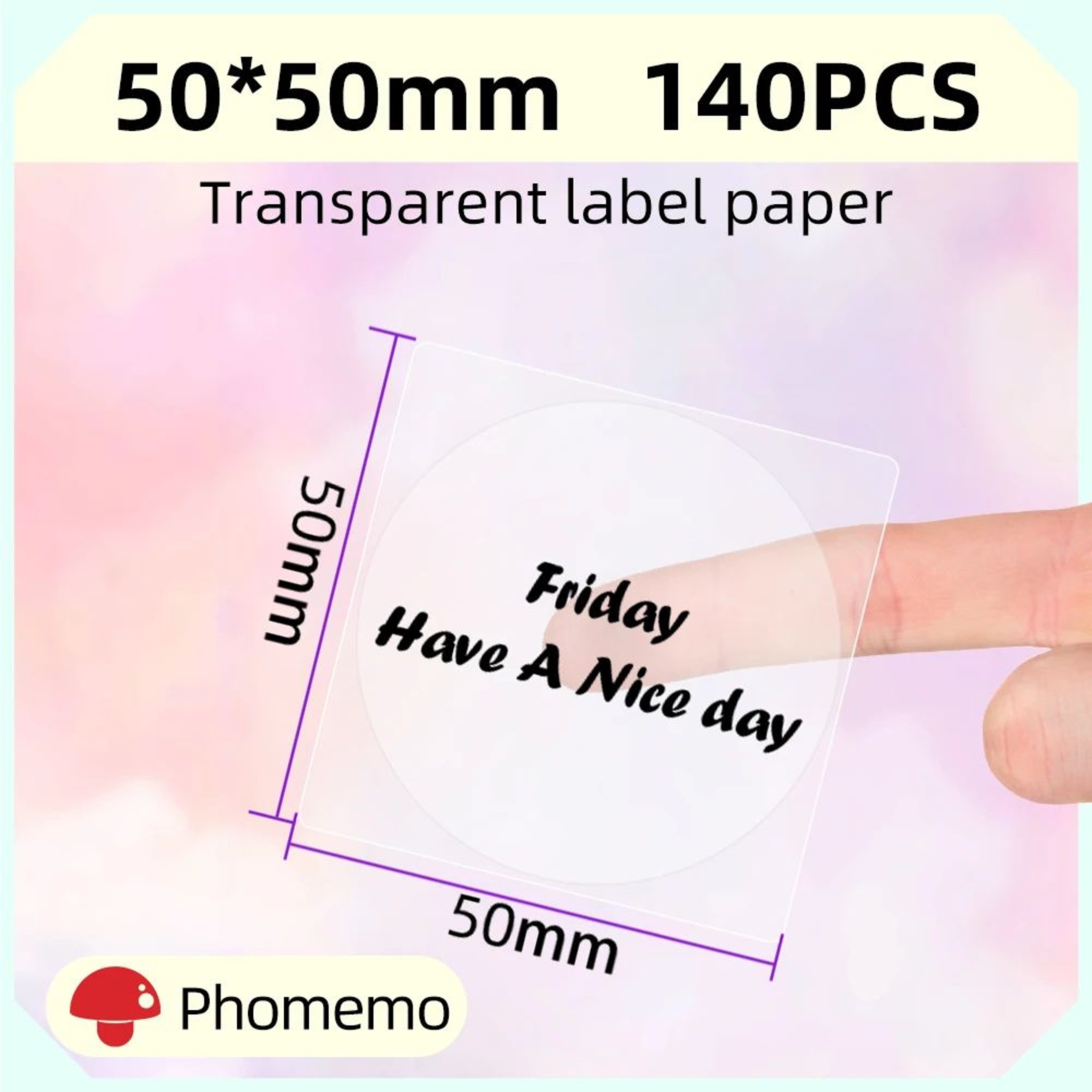 Clear Transparent SelfAdhesive Thermal Label Stickers 7