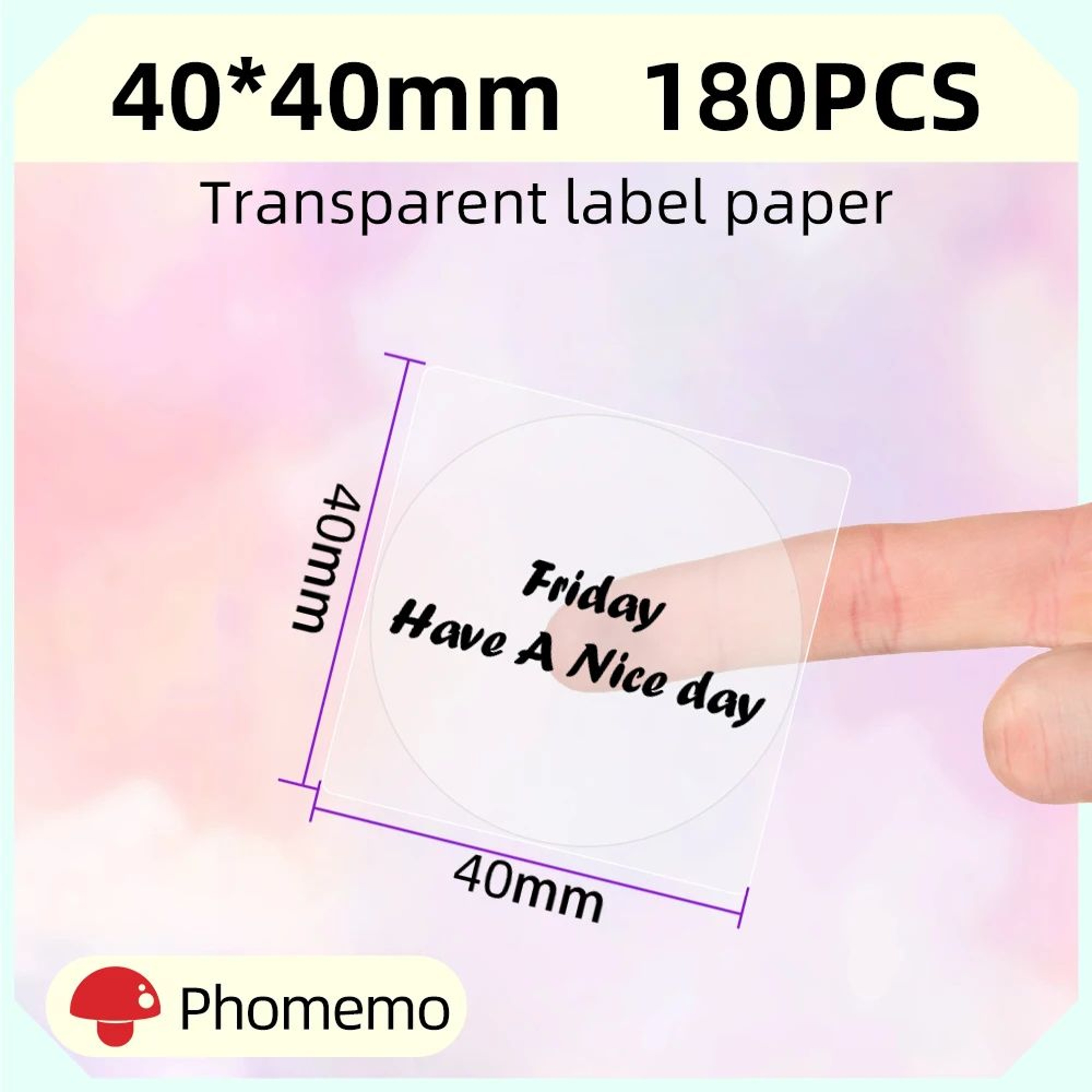 Clear Transparent SelfAdhesive Thermal Label Stickers 6