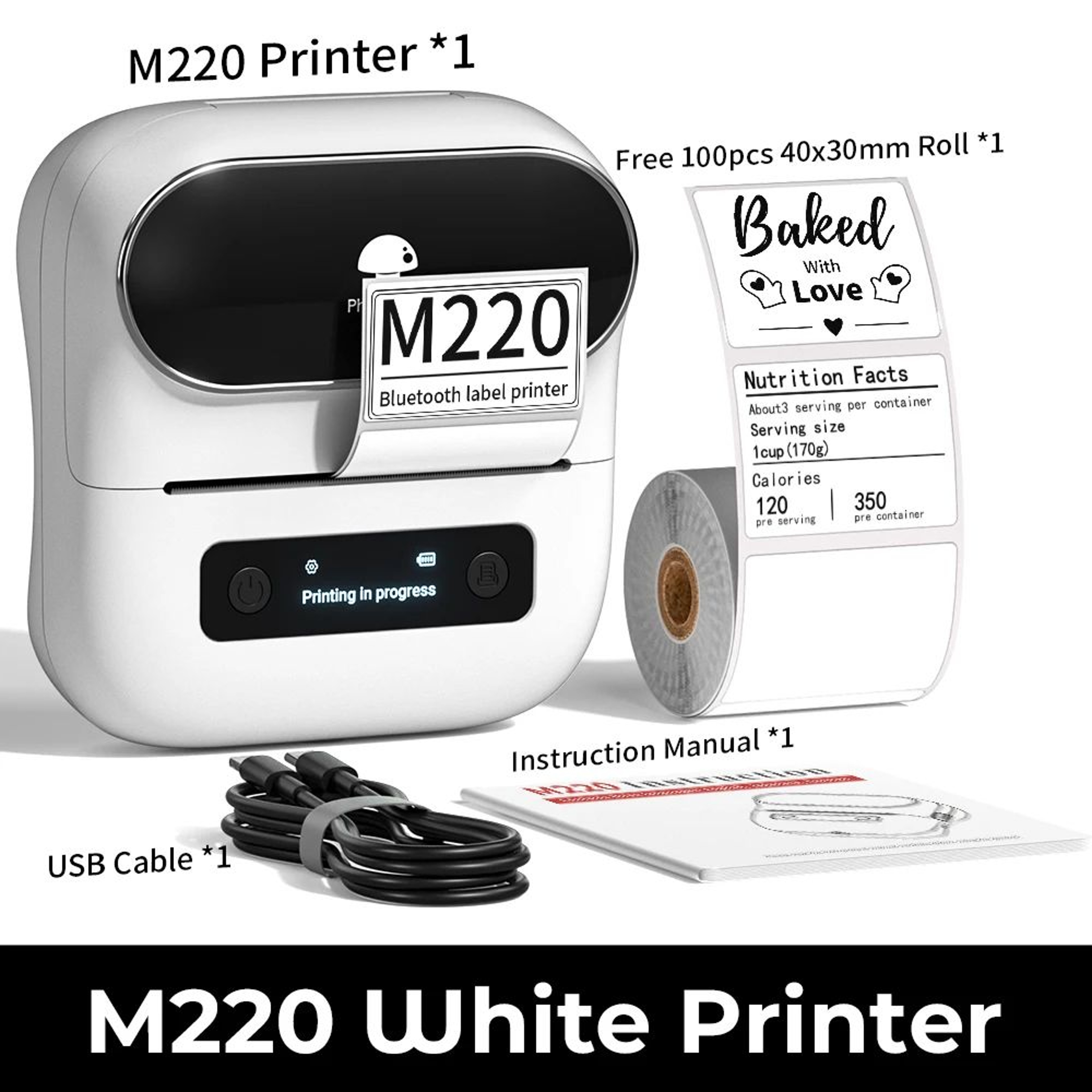 Portable Bluetooth Barcode Label Printer 26