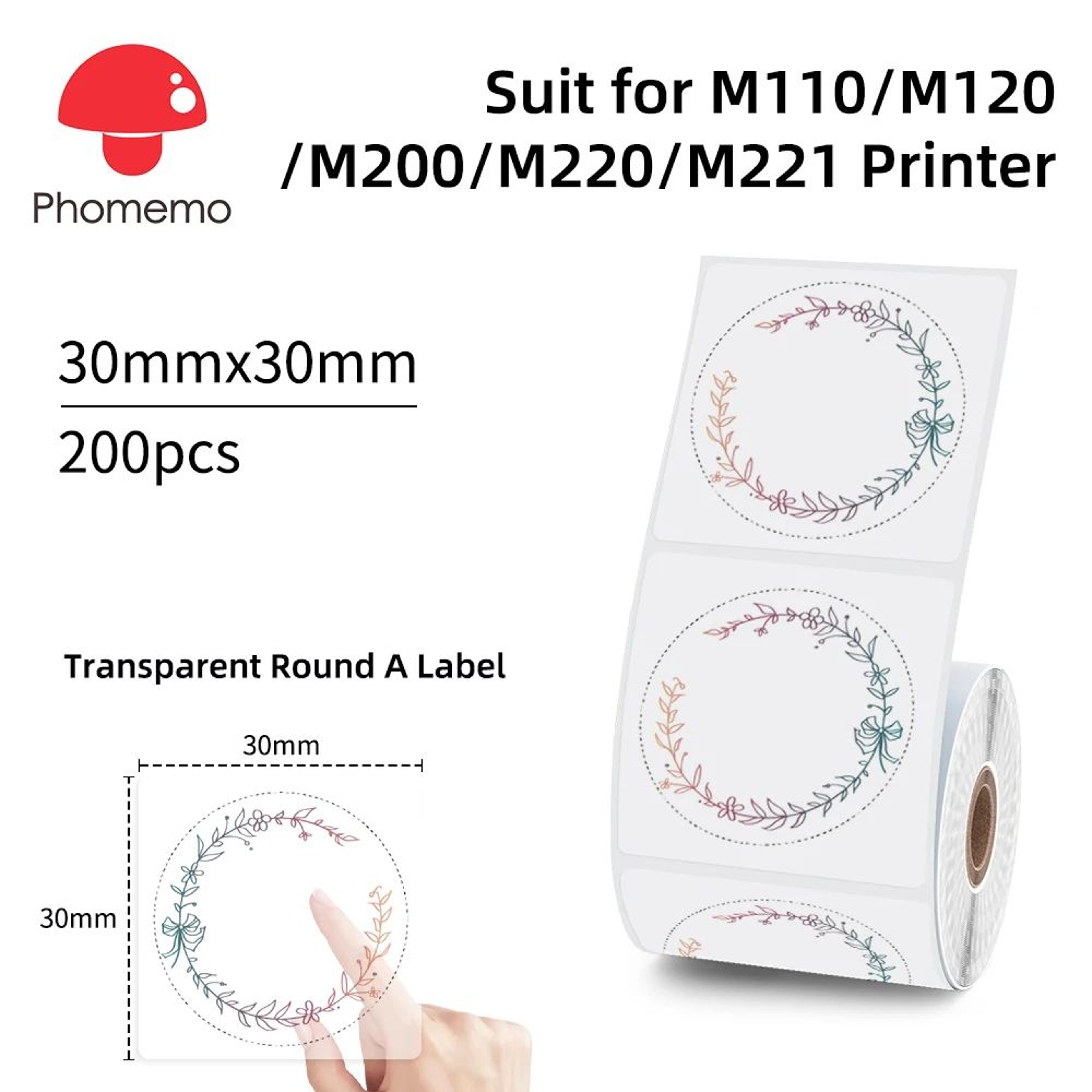 Clear Transparent Thermal Label Sticker Roll 7