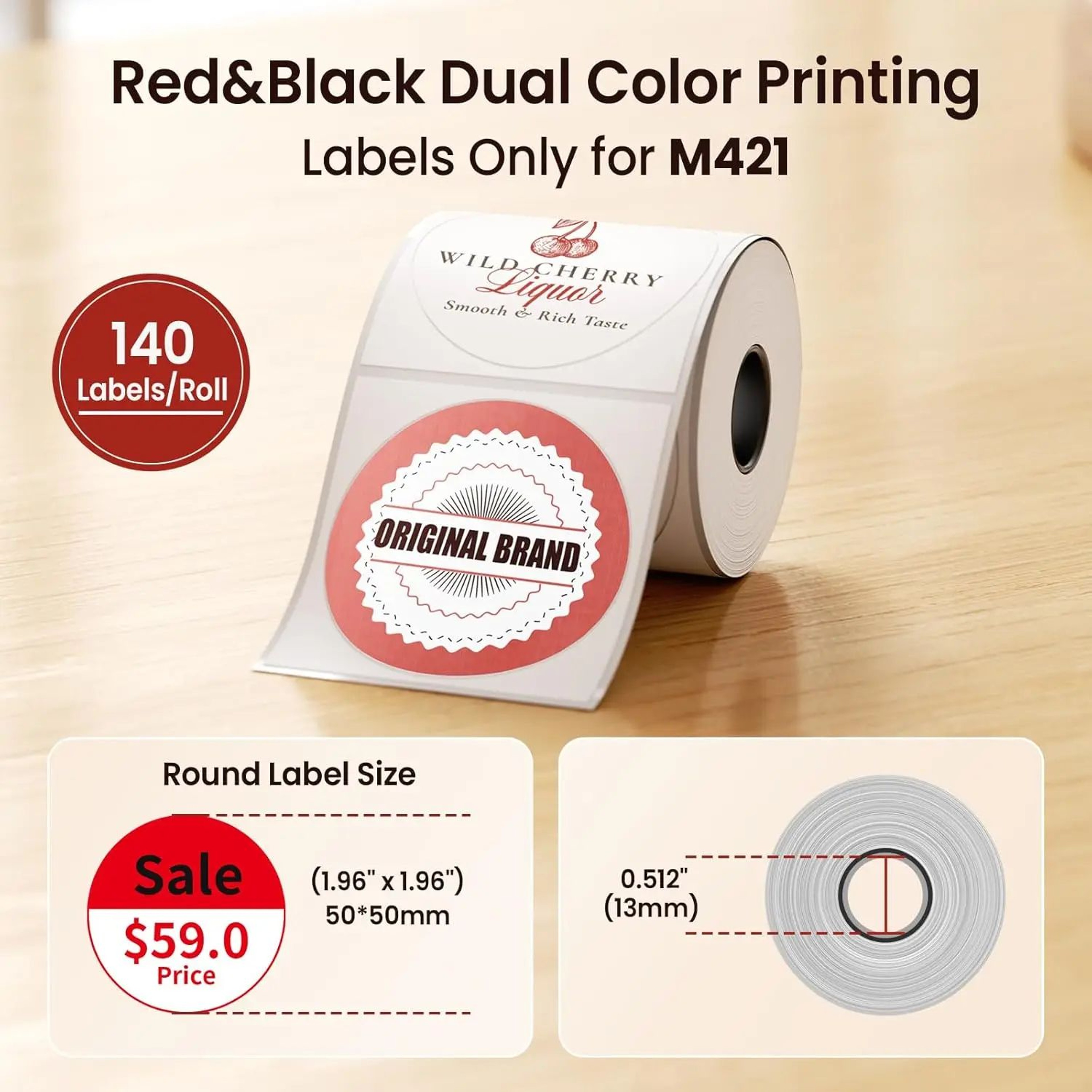 Red And Black Thermal Warning Label Stickers 2