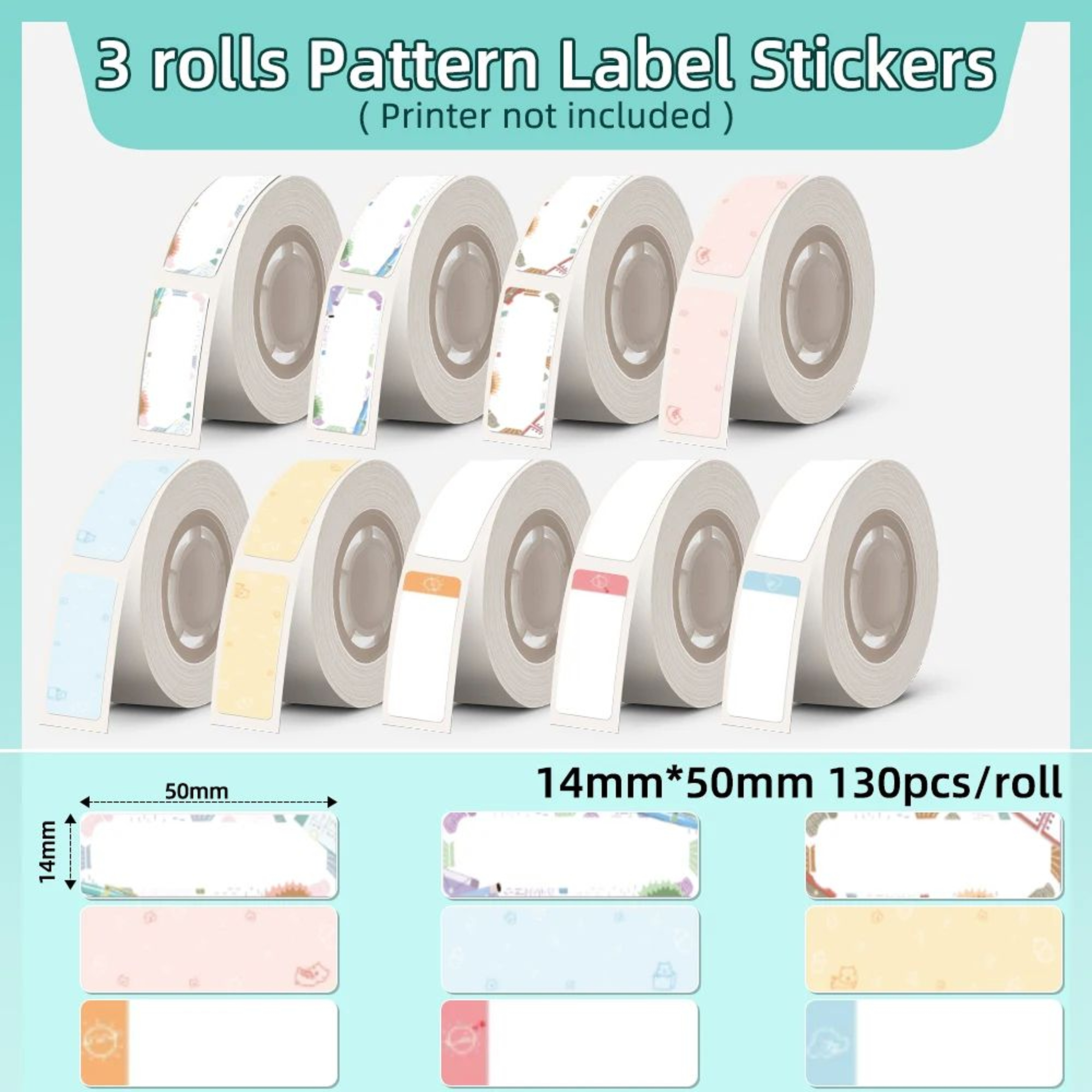 3 Rolls ScratchResistant Waterproof Thermal Label Tape 0