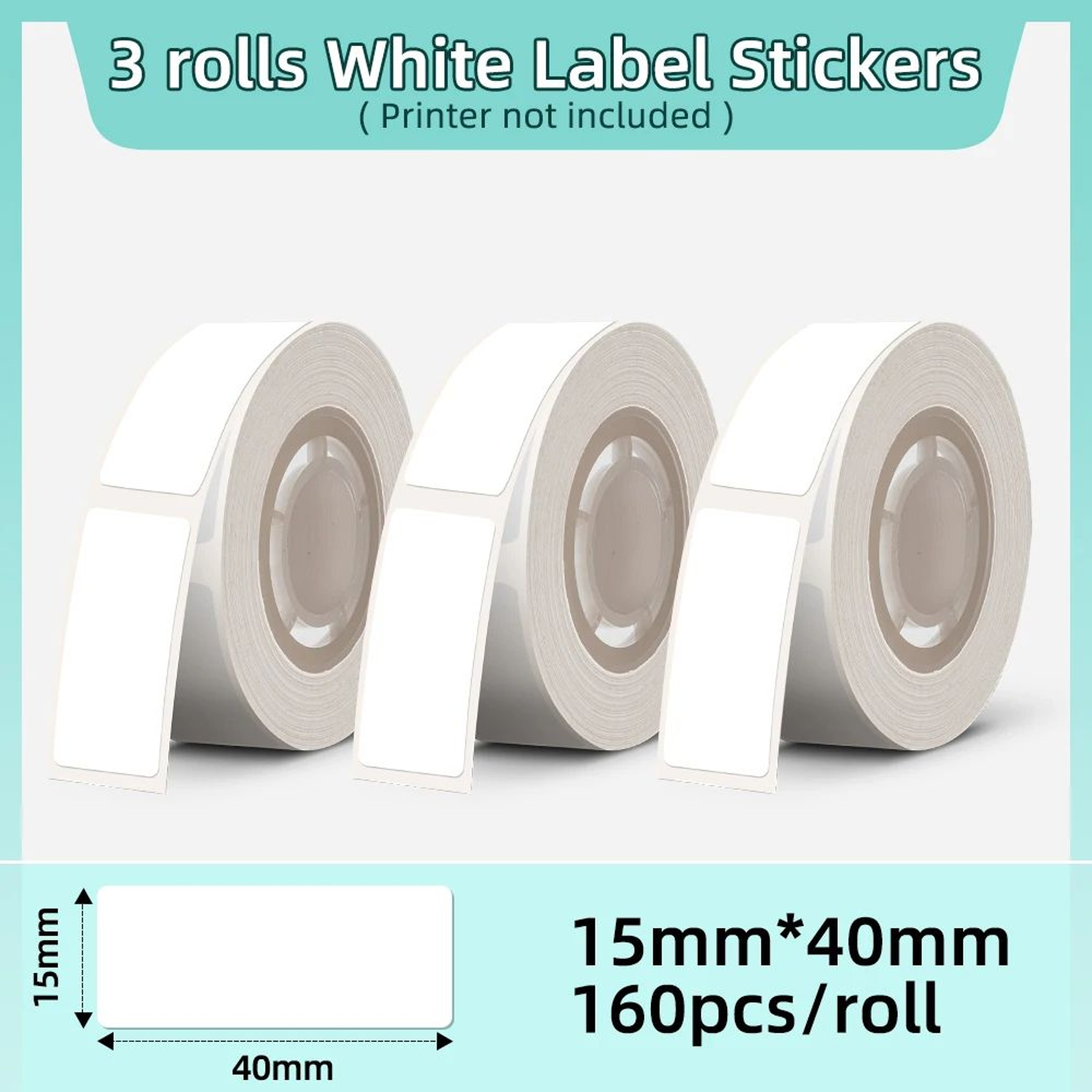 3 Rolls ScratchResistant Waterproof Thermal Label Tape 16