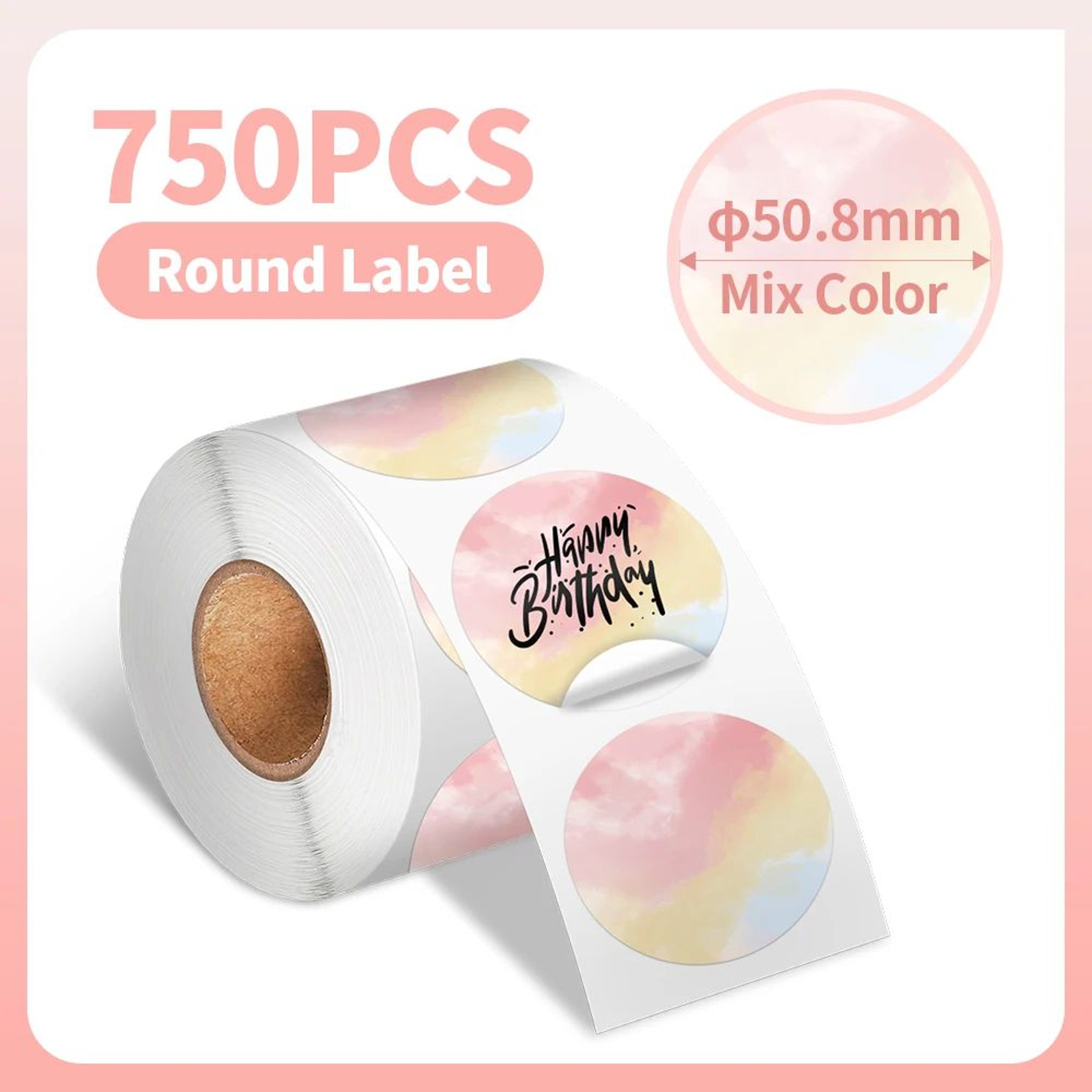 Waterproof Round White Thermal Label Stickers 11