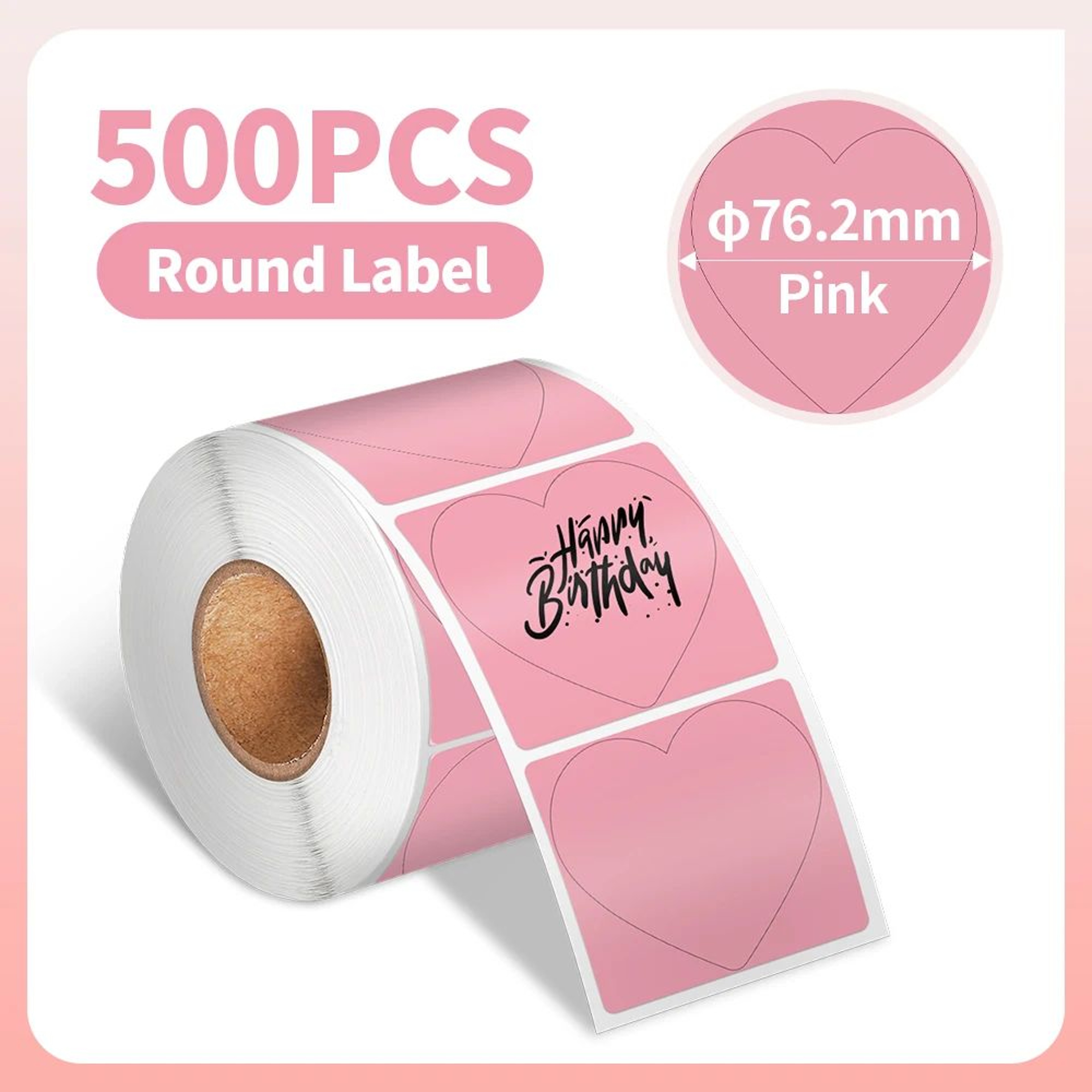 Waterproof Round White Thermal Label Stickers 21