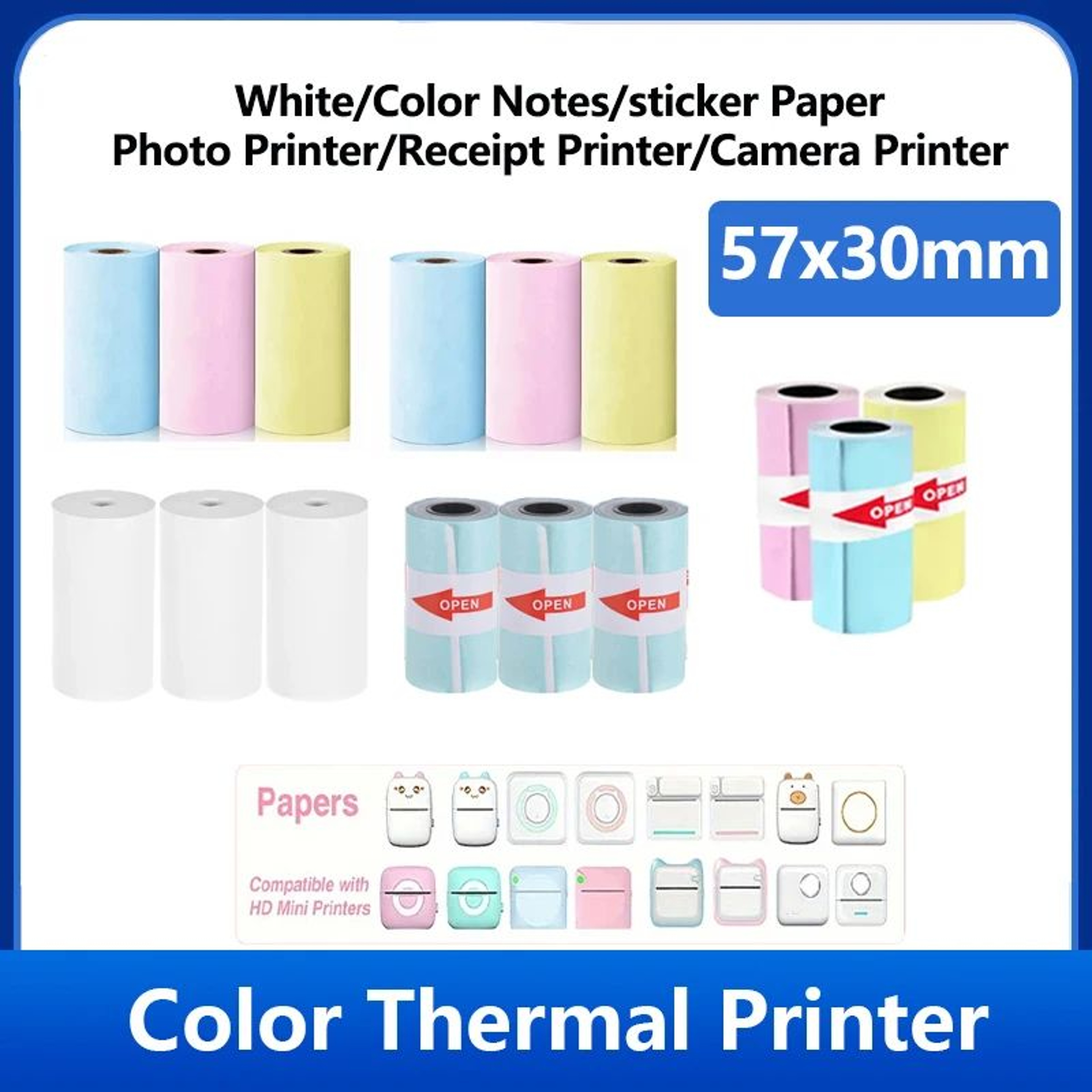SelfAdhesive Mini Thermal Photo Sticker Paper 0