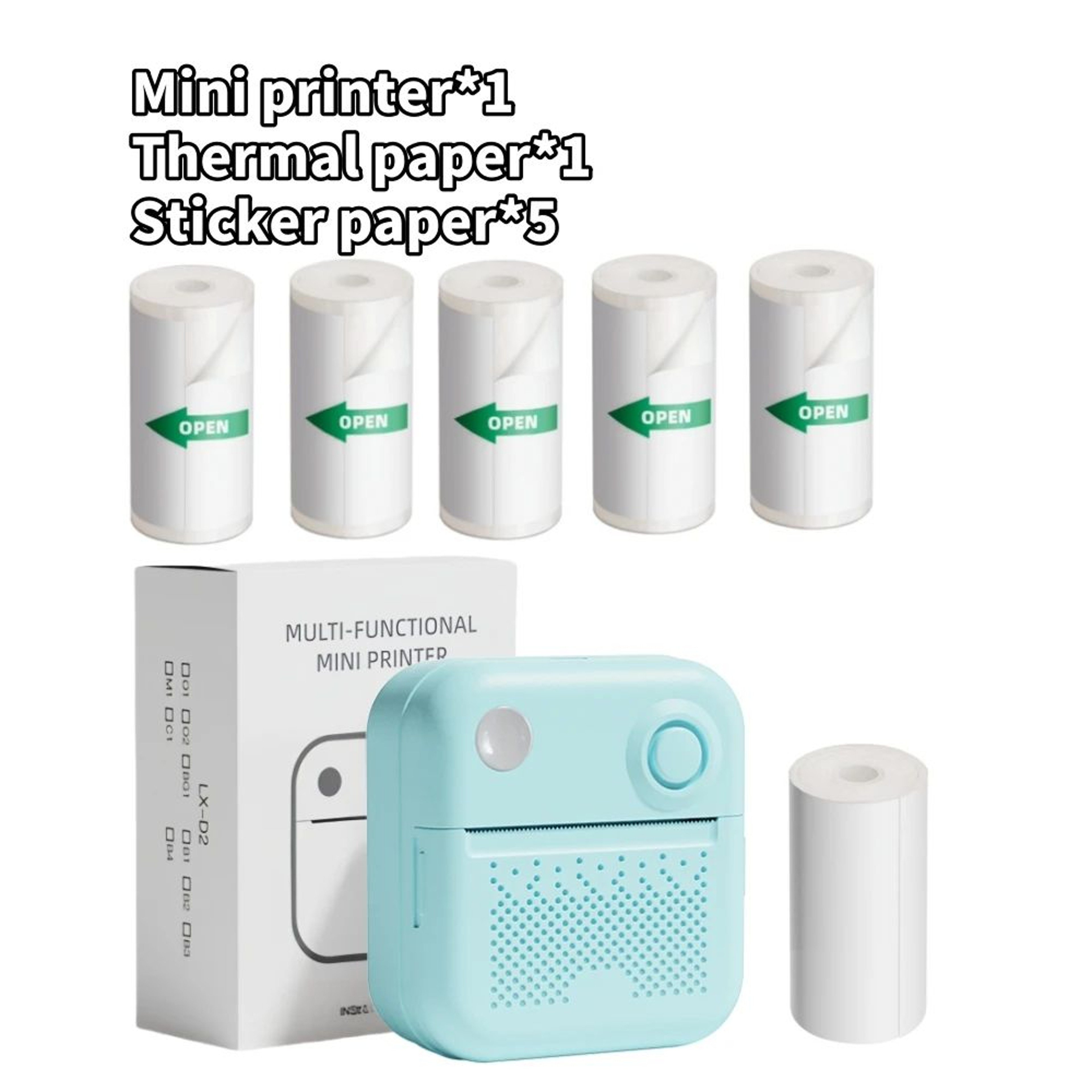 Mini Thermal Photo Printer Paper And Sticker Rolls 11