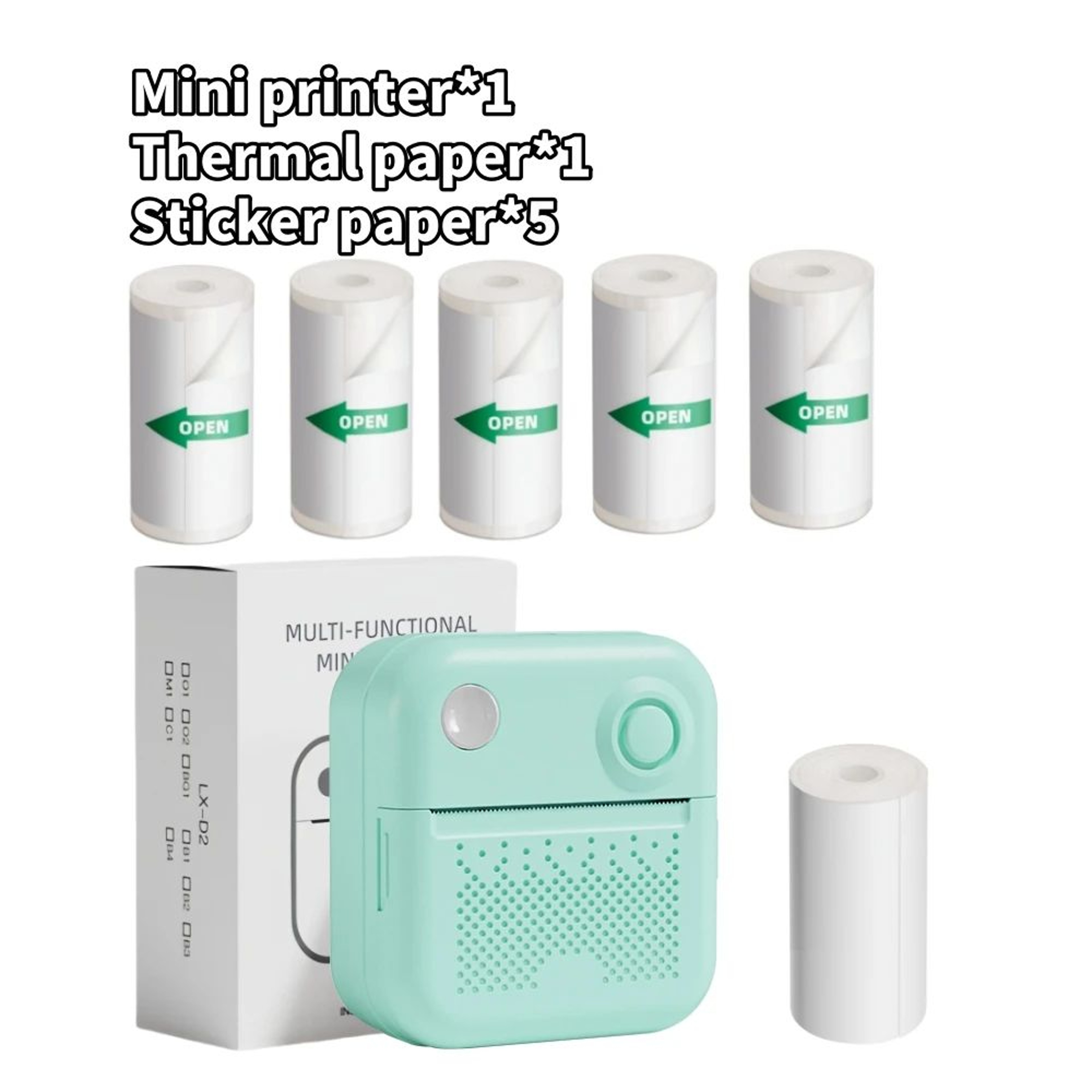 Mini Thermal Photo Printer Paper And Sticker Rolls 14
