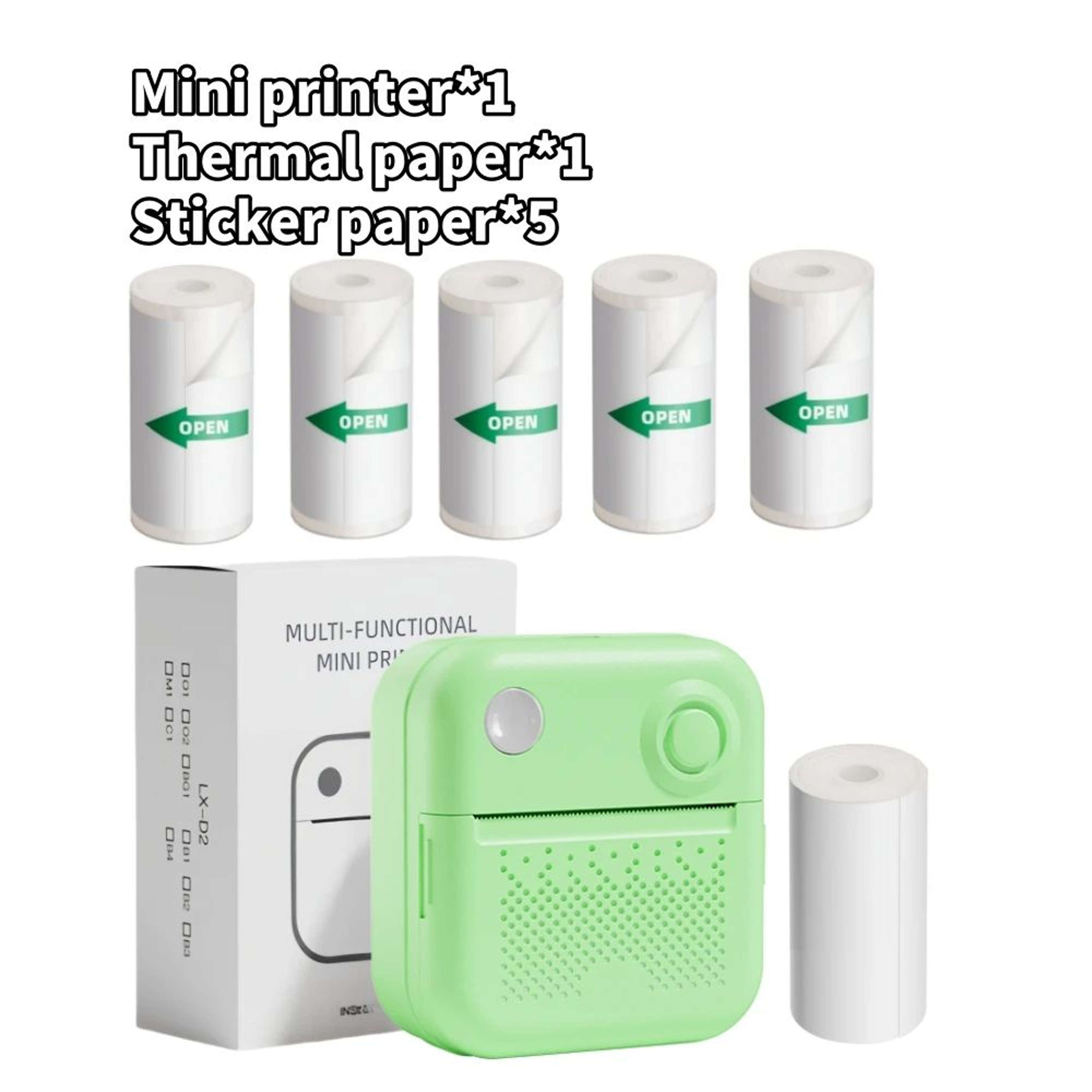 Mini Thermal Photo Printer Paper And Sticker Rolls 16