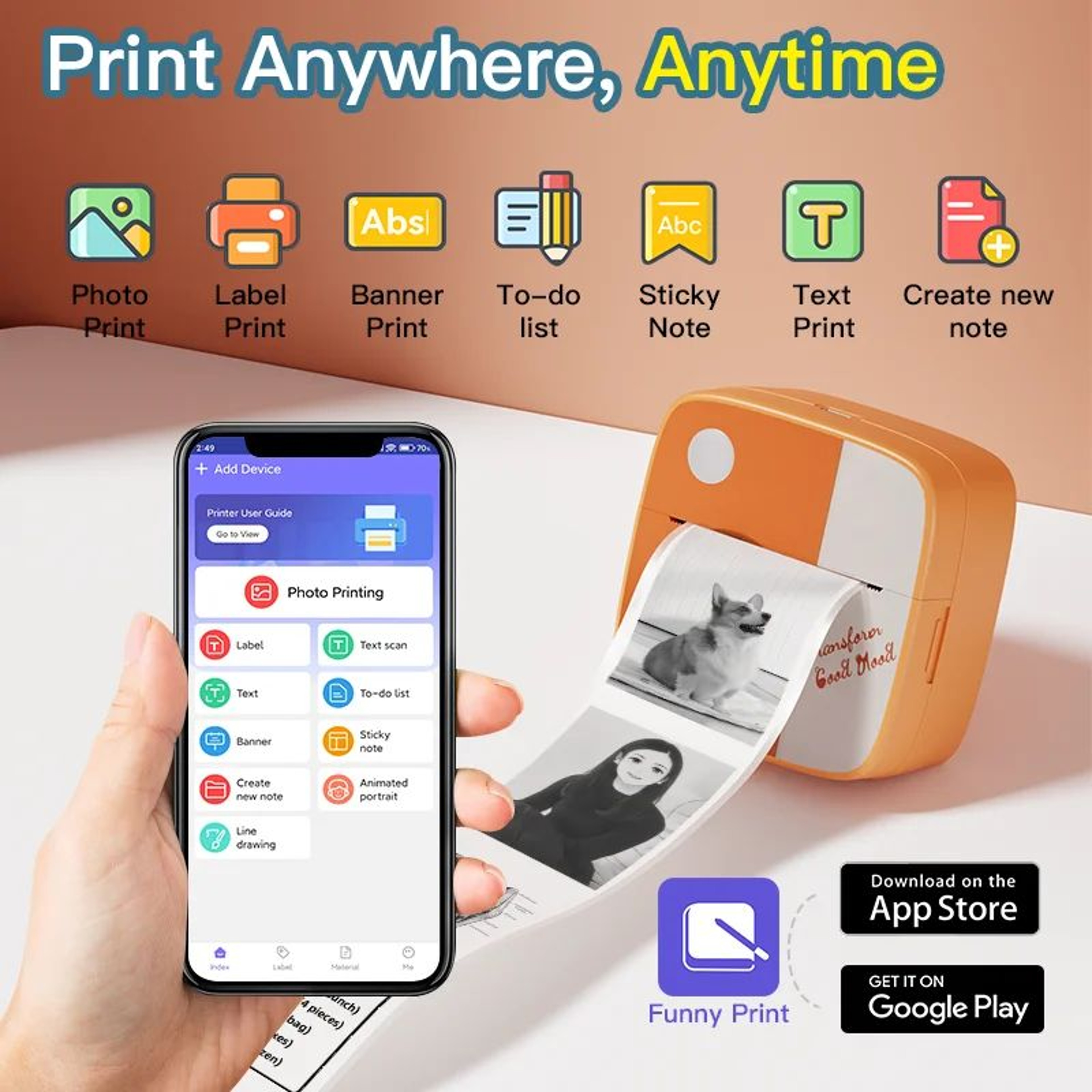 Mini Thermal Photo And Sticker Label Printer 1