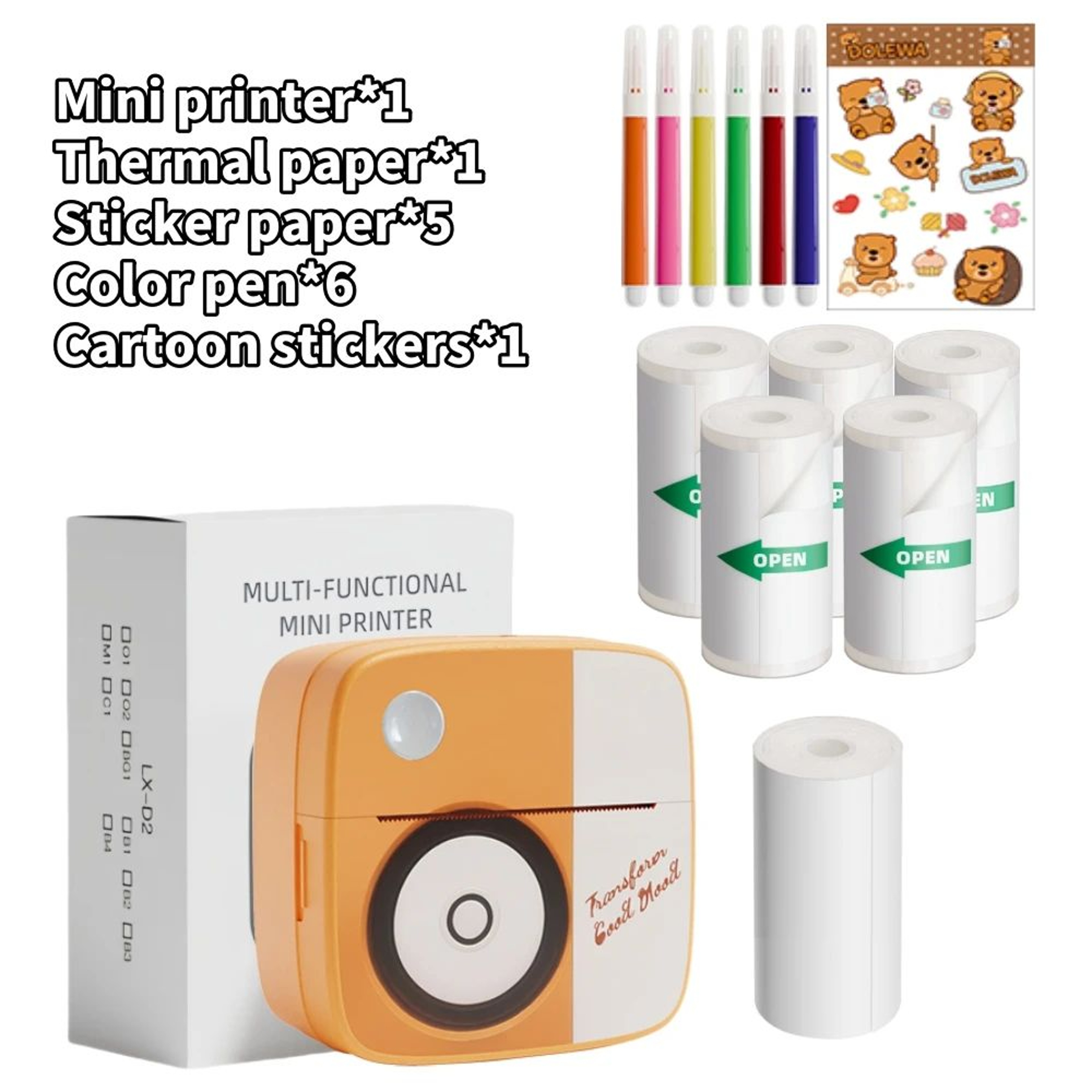 Mini Thermal Photo And Sticker Label Printer 6