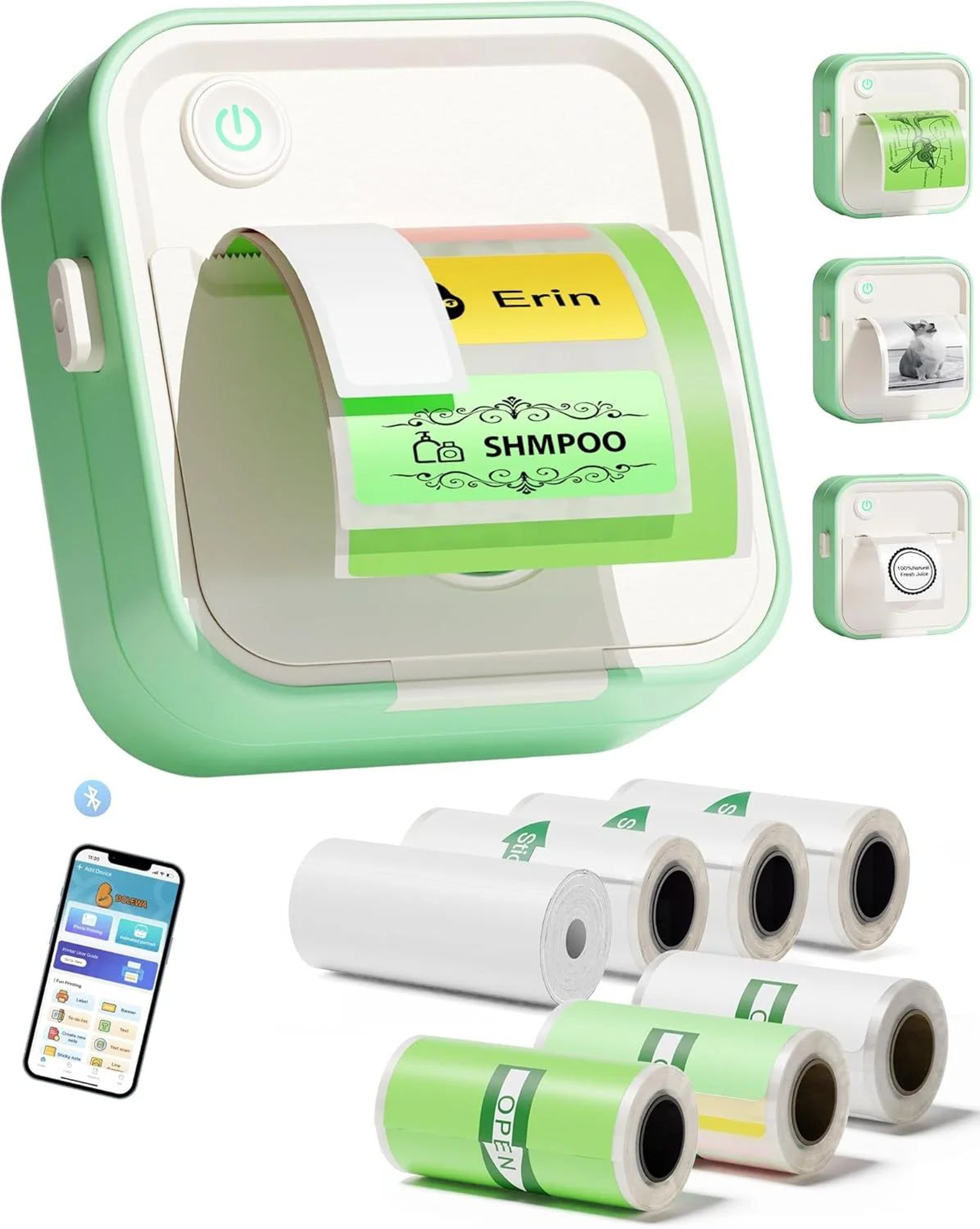 Adjustable Width Mini Thermal Photo And Label Printer 9
