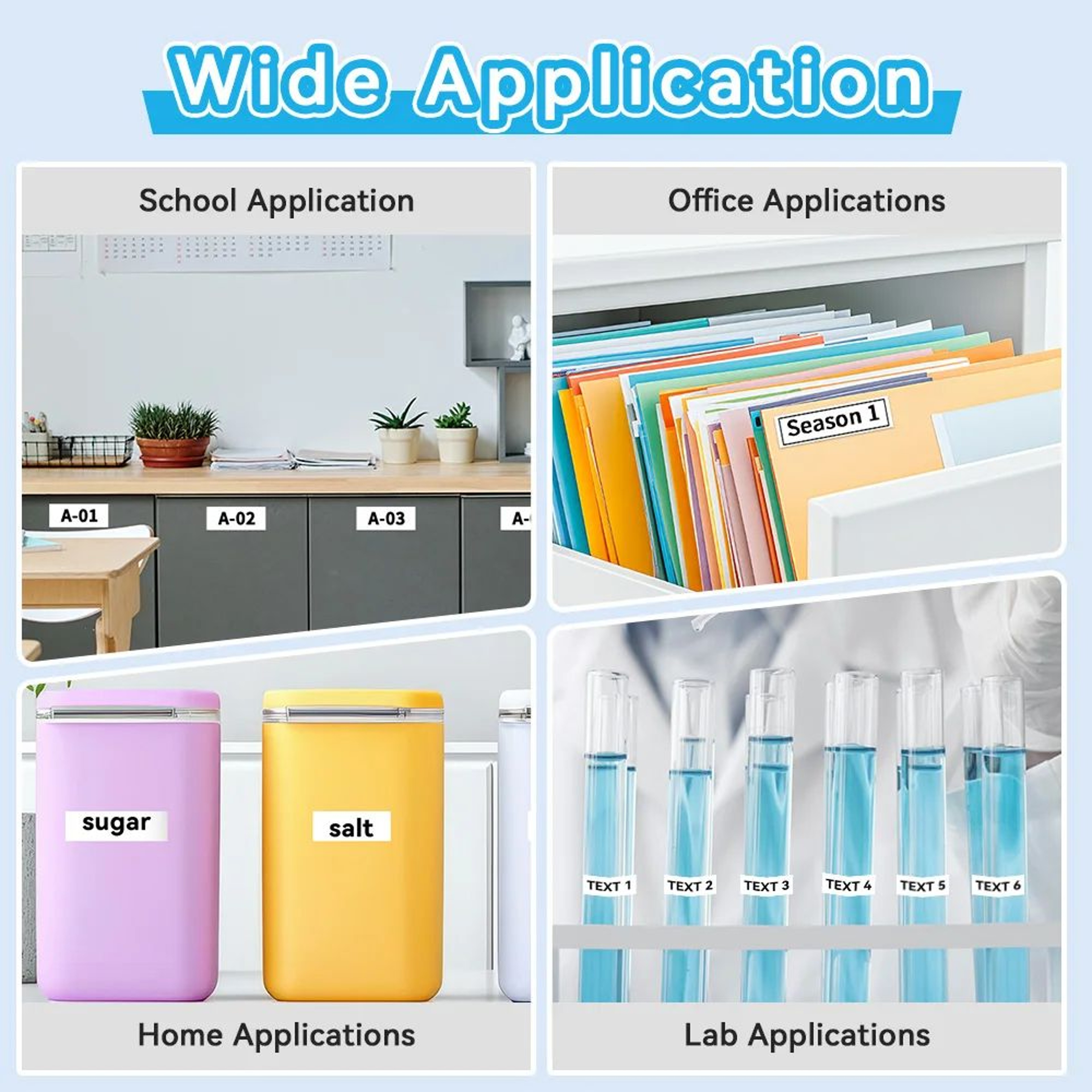 MultiSize Laminated Label Tape Refill Cartridges 5