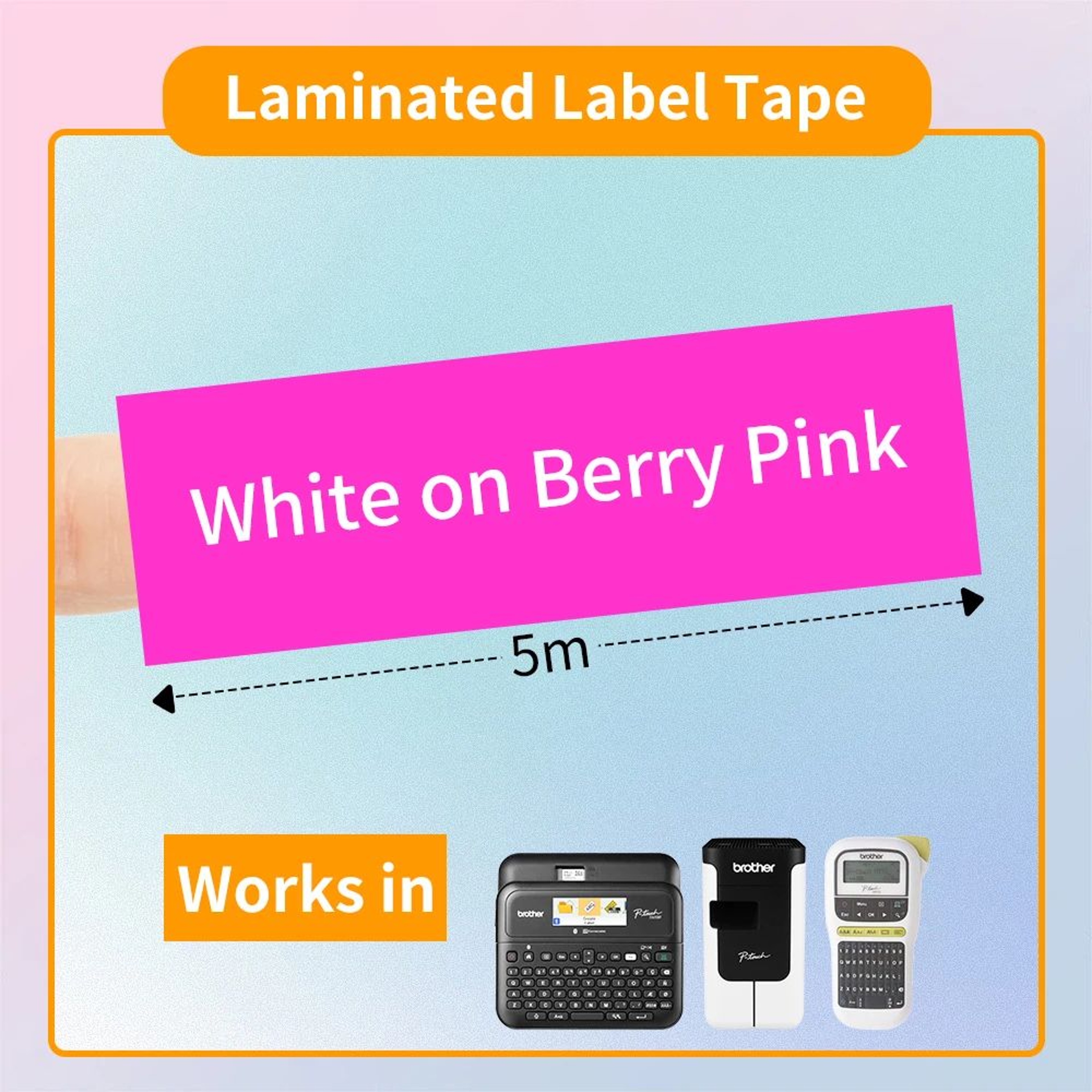 TripleSize Laminated Label Tape Replacement Cartridges 8