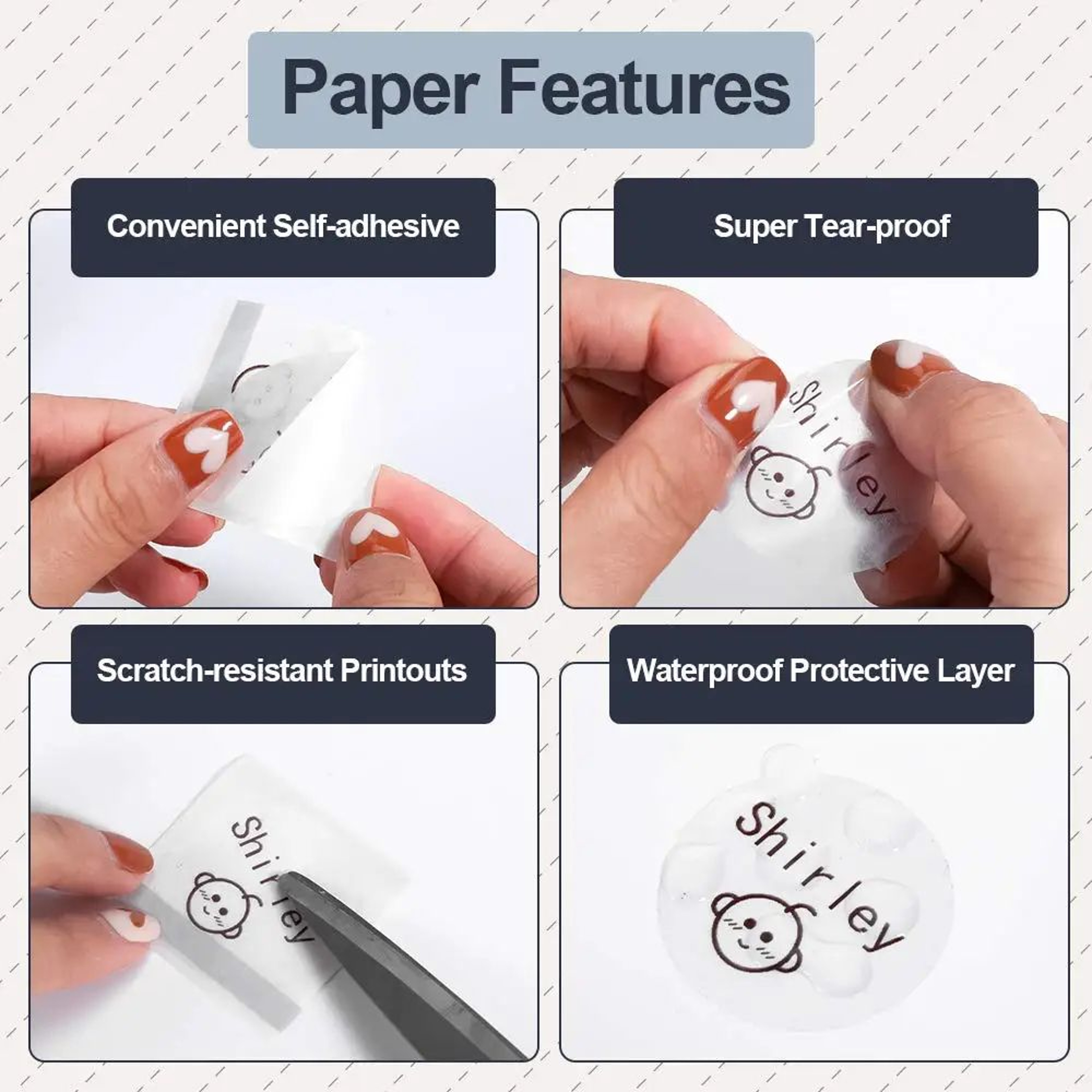 Transparent Round Thermal Sticker Labels 2