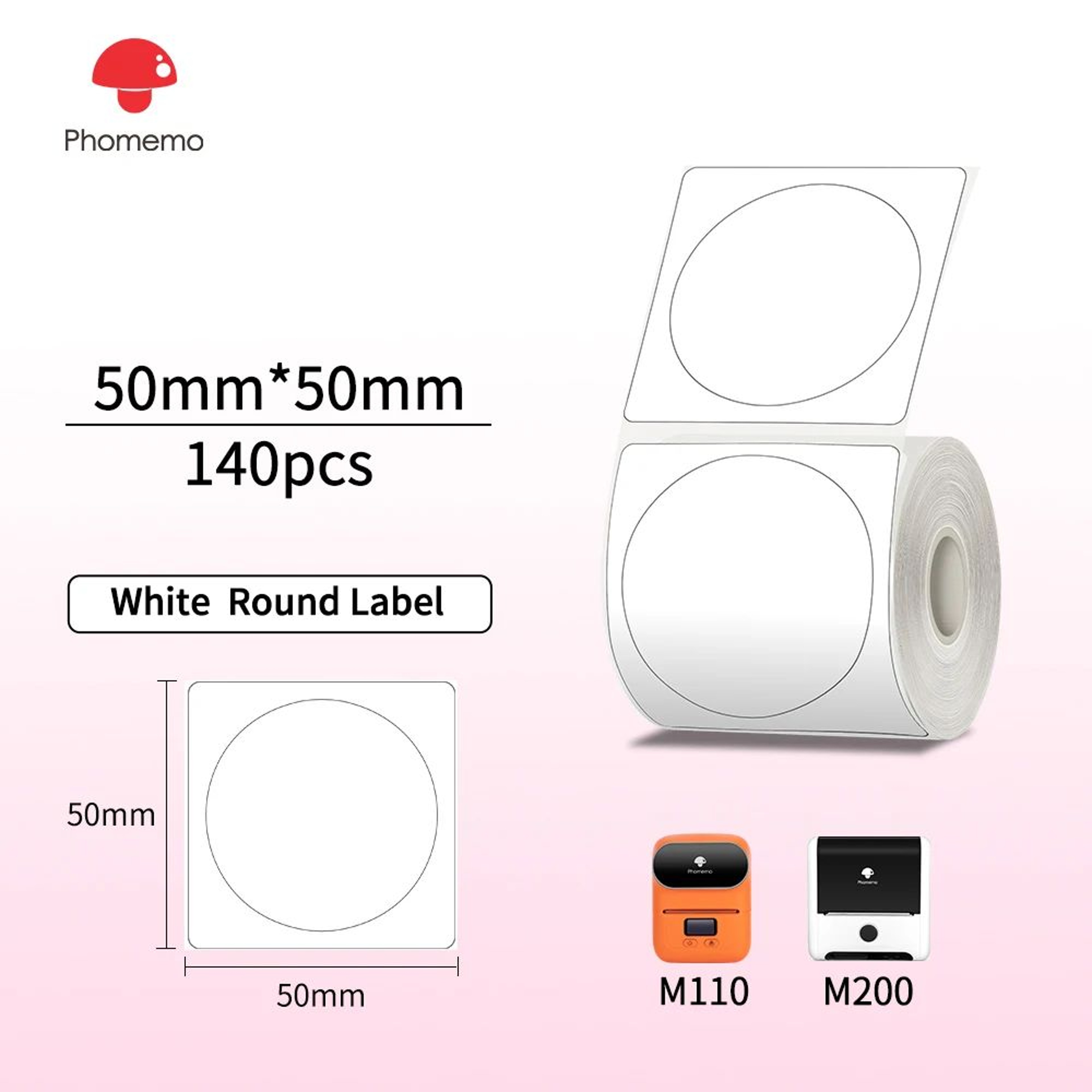 Transparent Round Thermal Sticker Labels 8