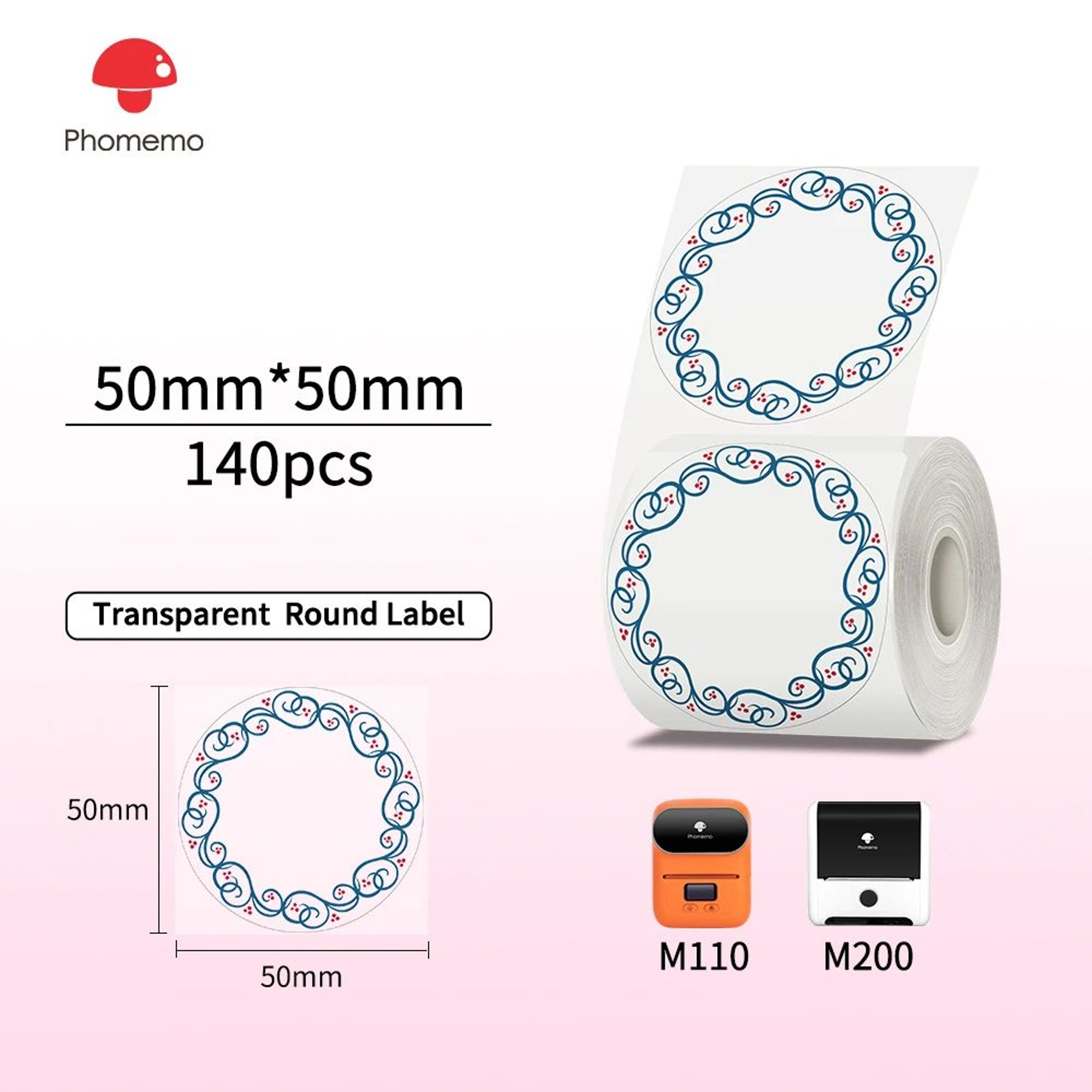 Transparent Round Thermal Sticker Labels 18