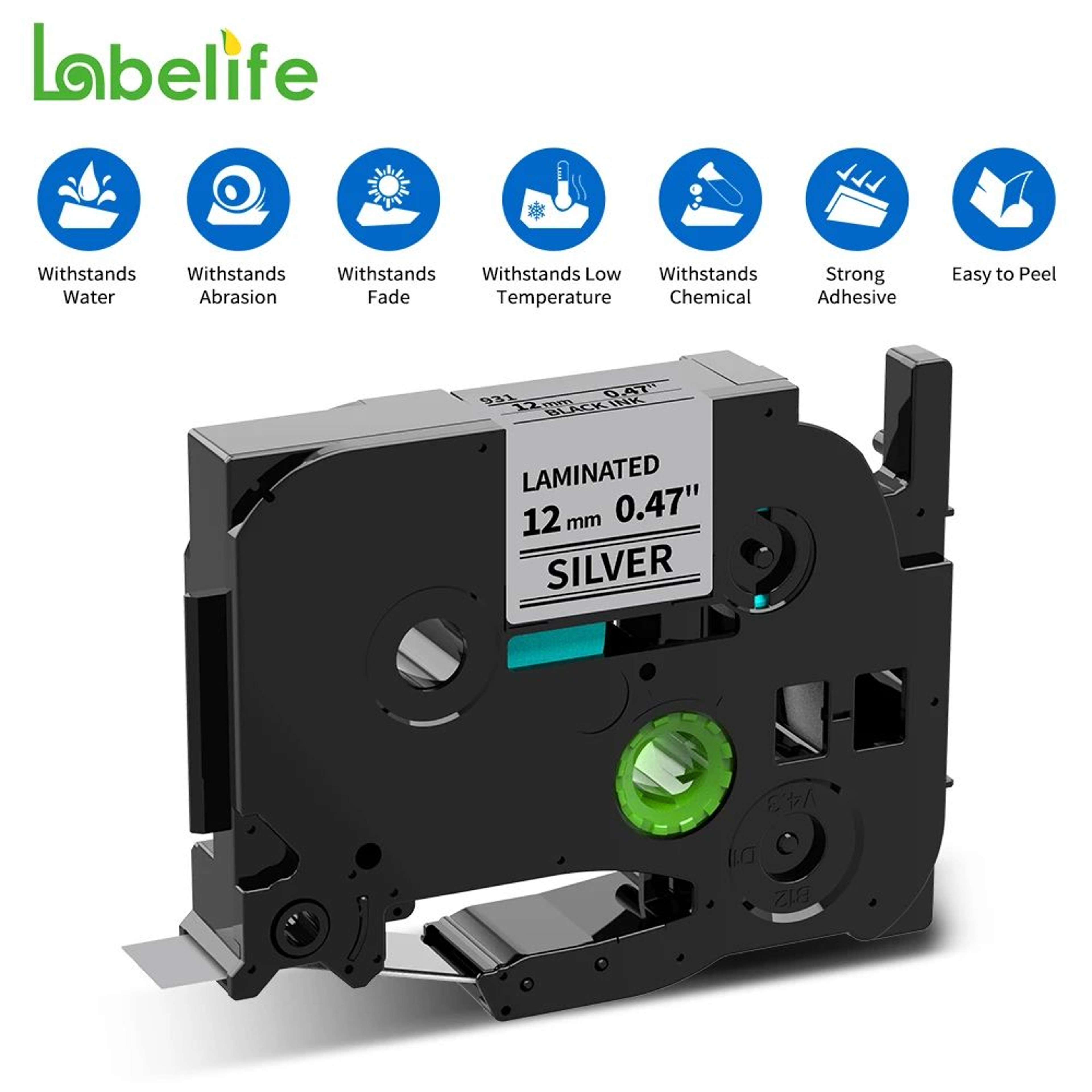 MultiWidth Laminated Label Tape Refill Cartridges 11