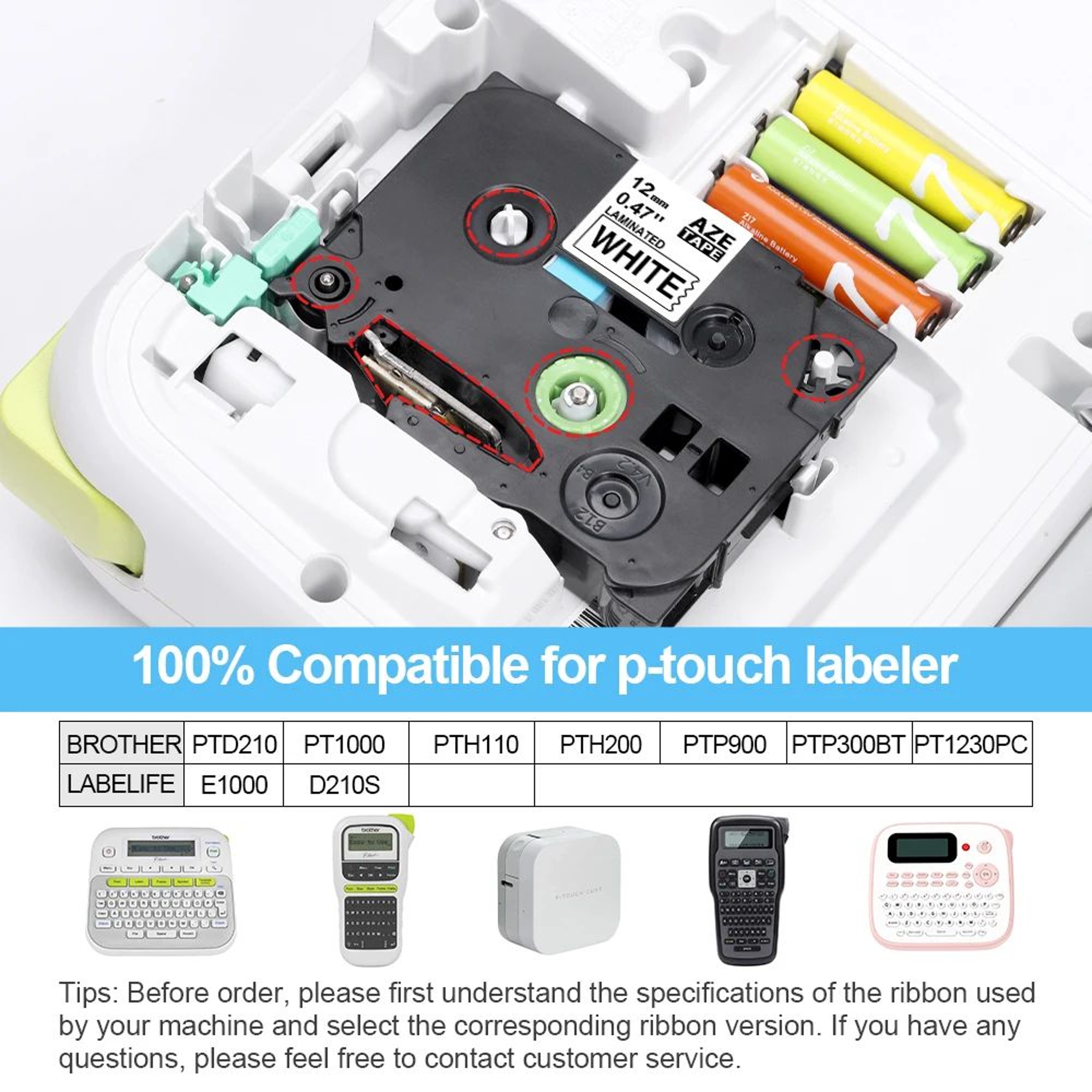 TripleSize Protective Laminated Label Tape Refills 1