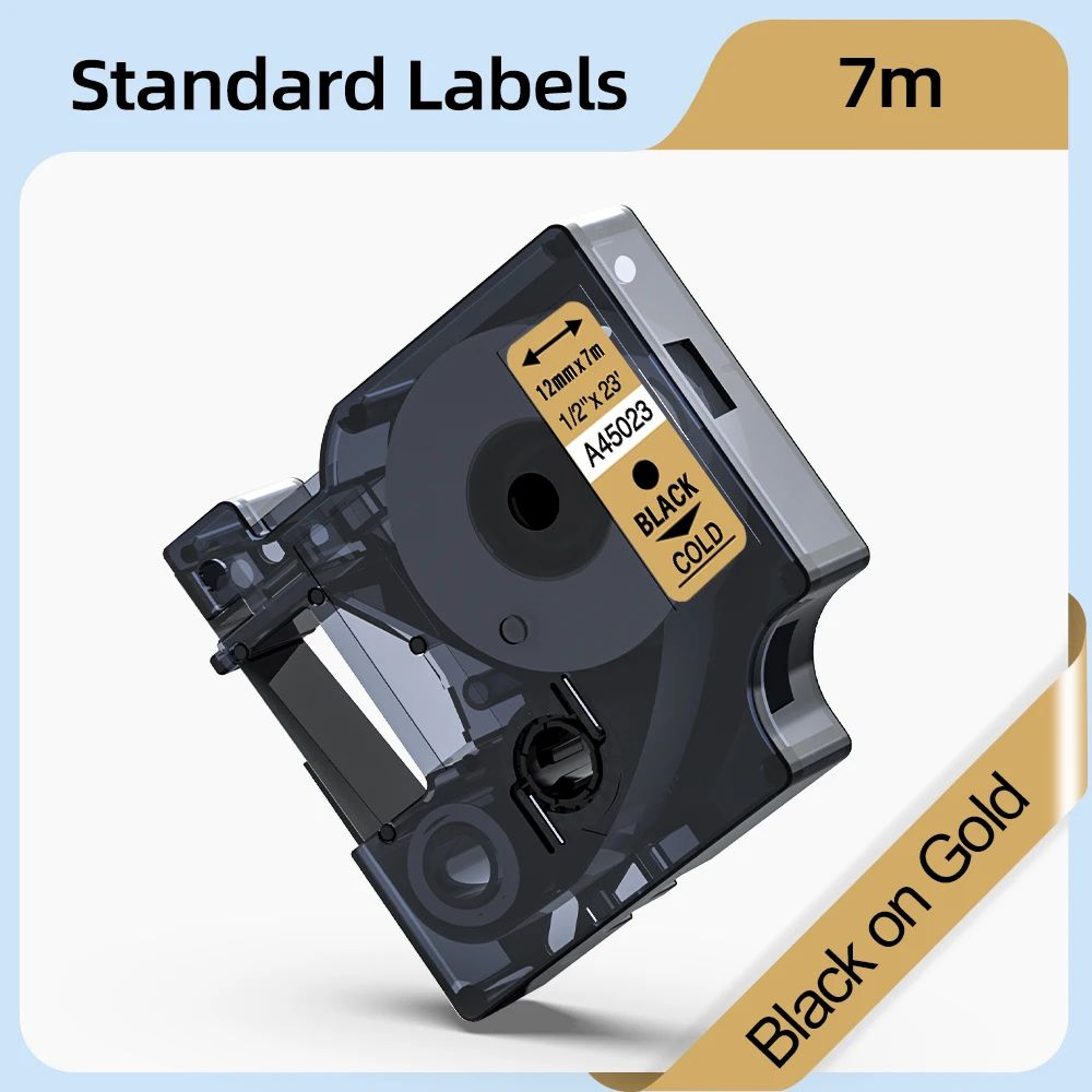 MultiWidth Black On White Label Tape Refill 25