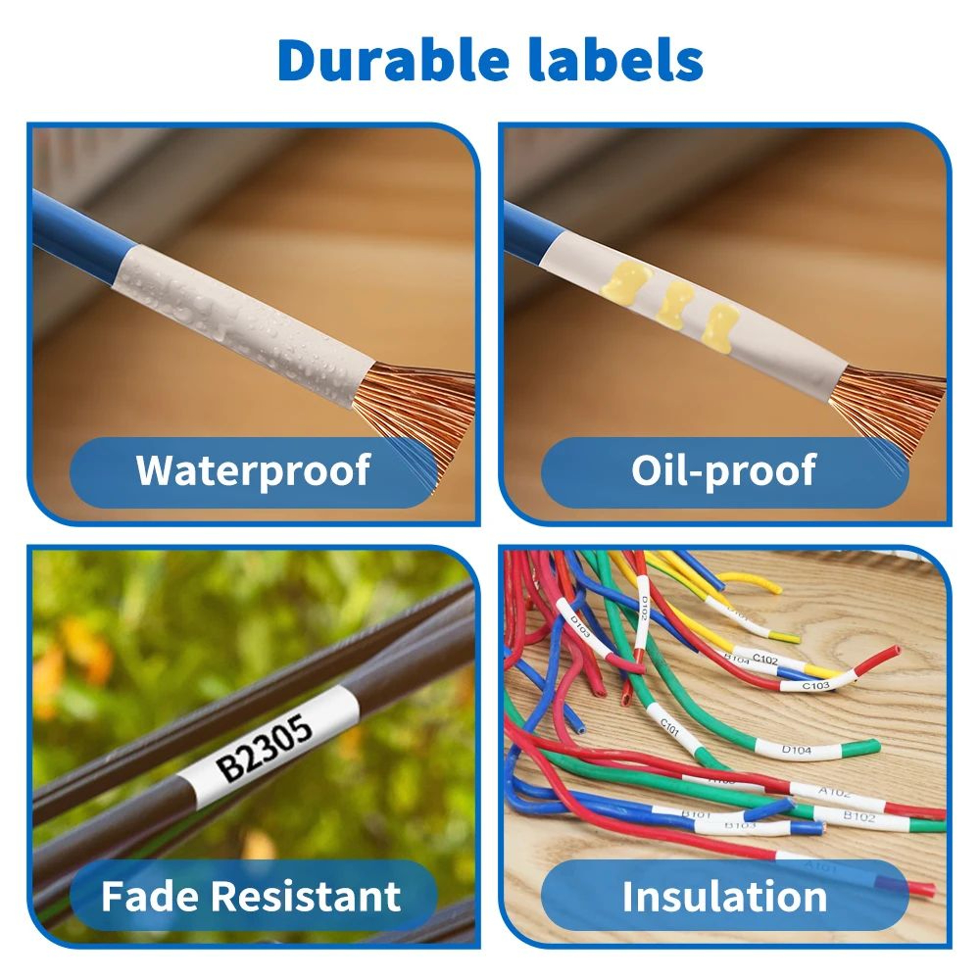 Professional Heat Shrink Cable Label Tape Refills 2