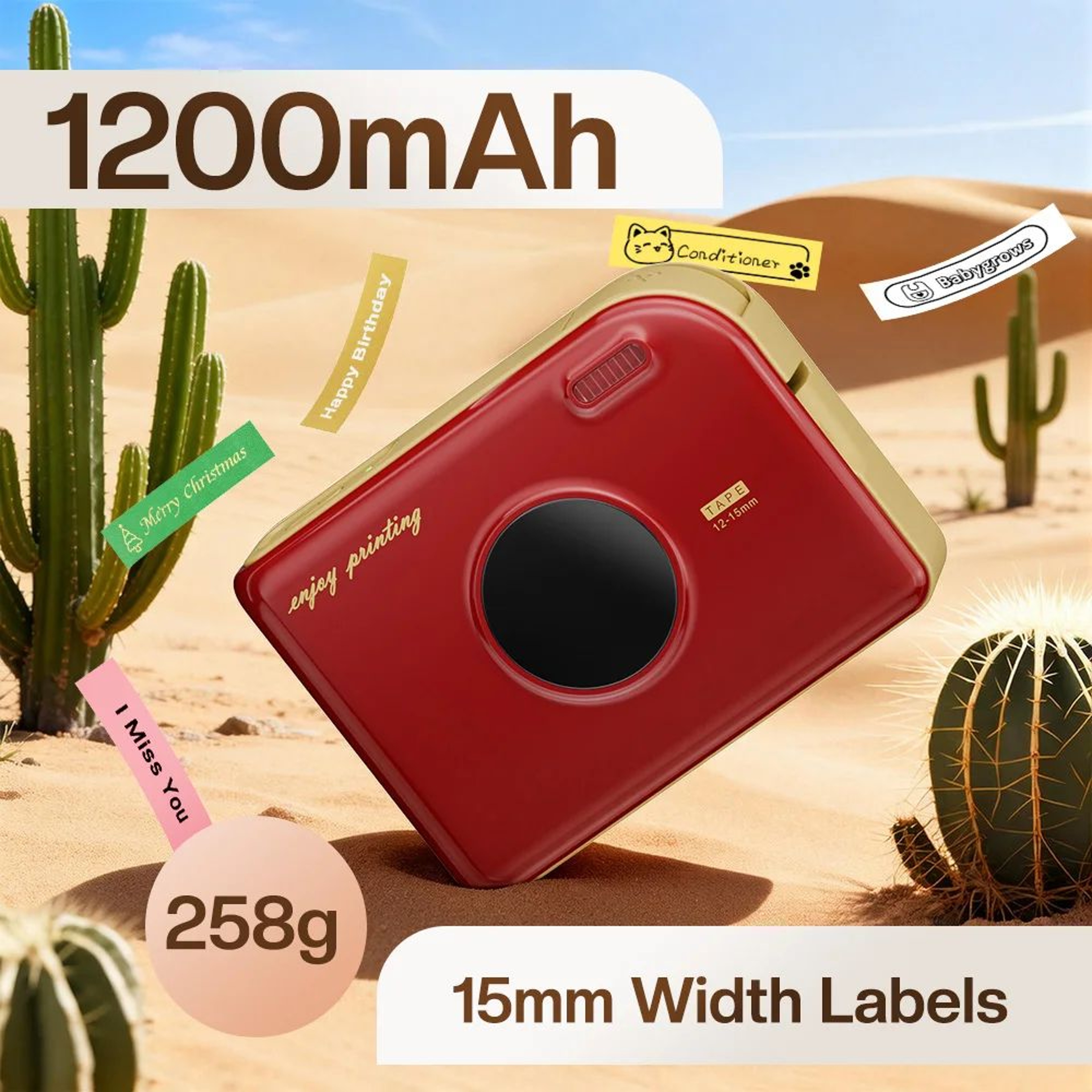 Mini Wireless Bluetooth Ribbon And Gift Label Printer 1
