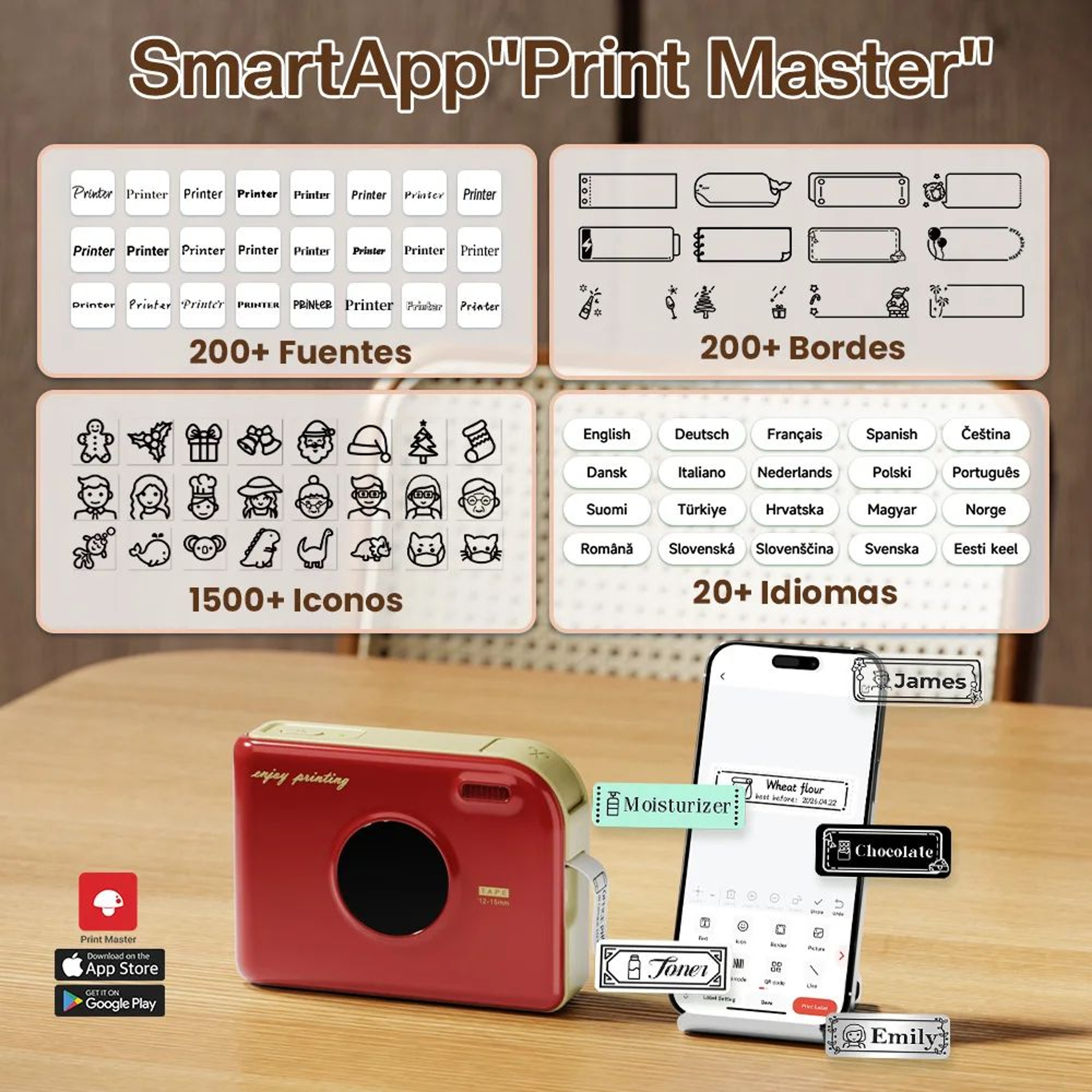 Mini Wireless Bluetooth Ribbon And Gift Label Printer 3