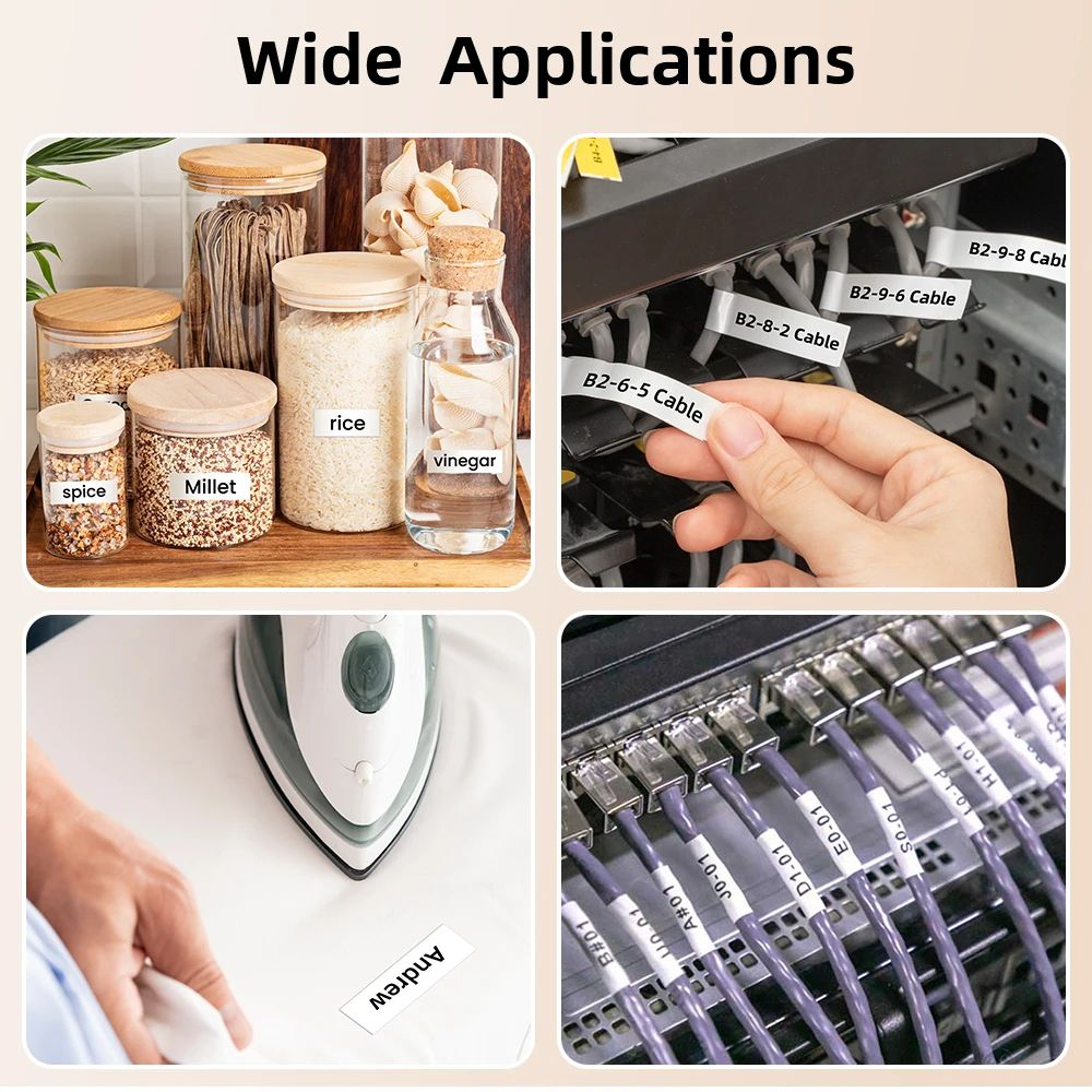 E1000PRO Handheld Label Printer Portable Label Maker 4