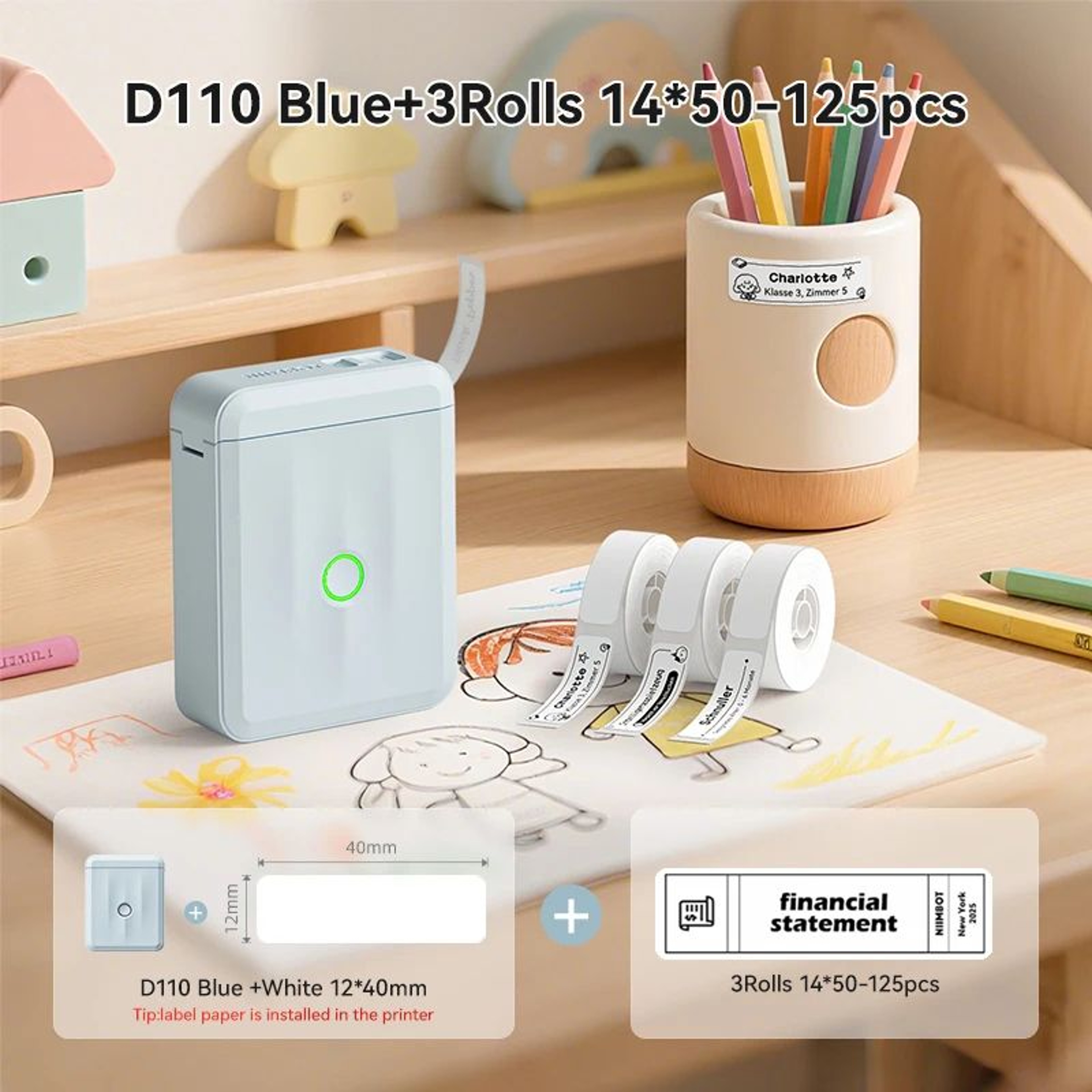 D110 Mini Portable Bluetooth Thermal Label Printer 10