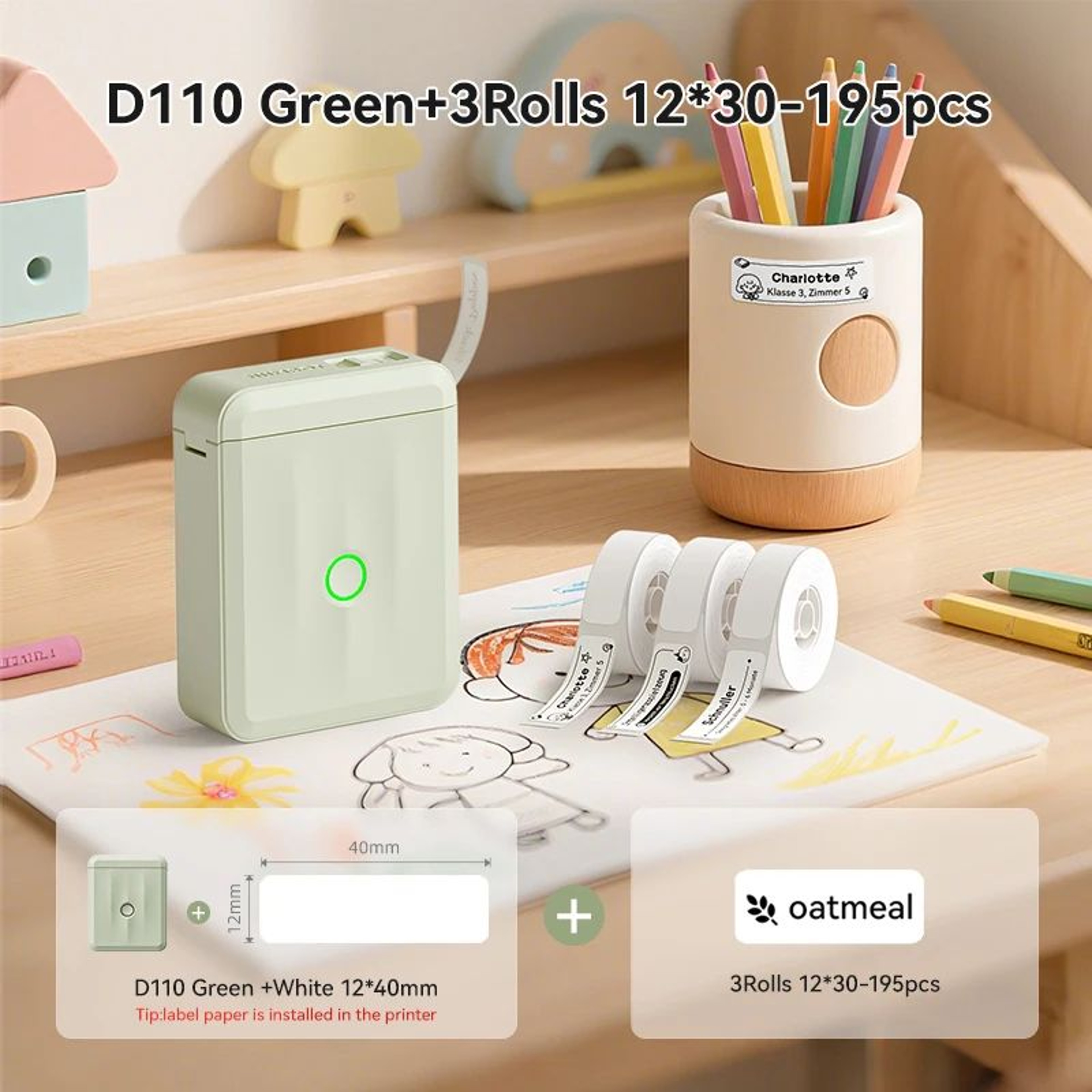 D110 Mini Portable Bluetooth Thermal Label Printer 16