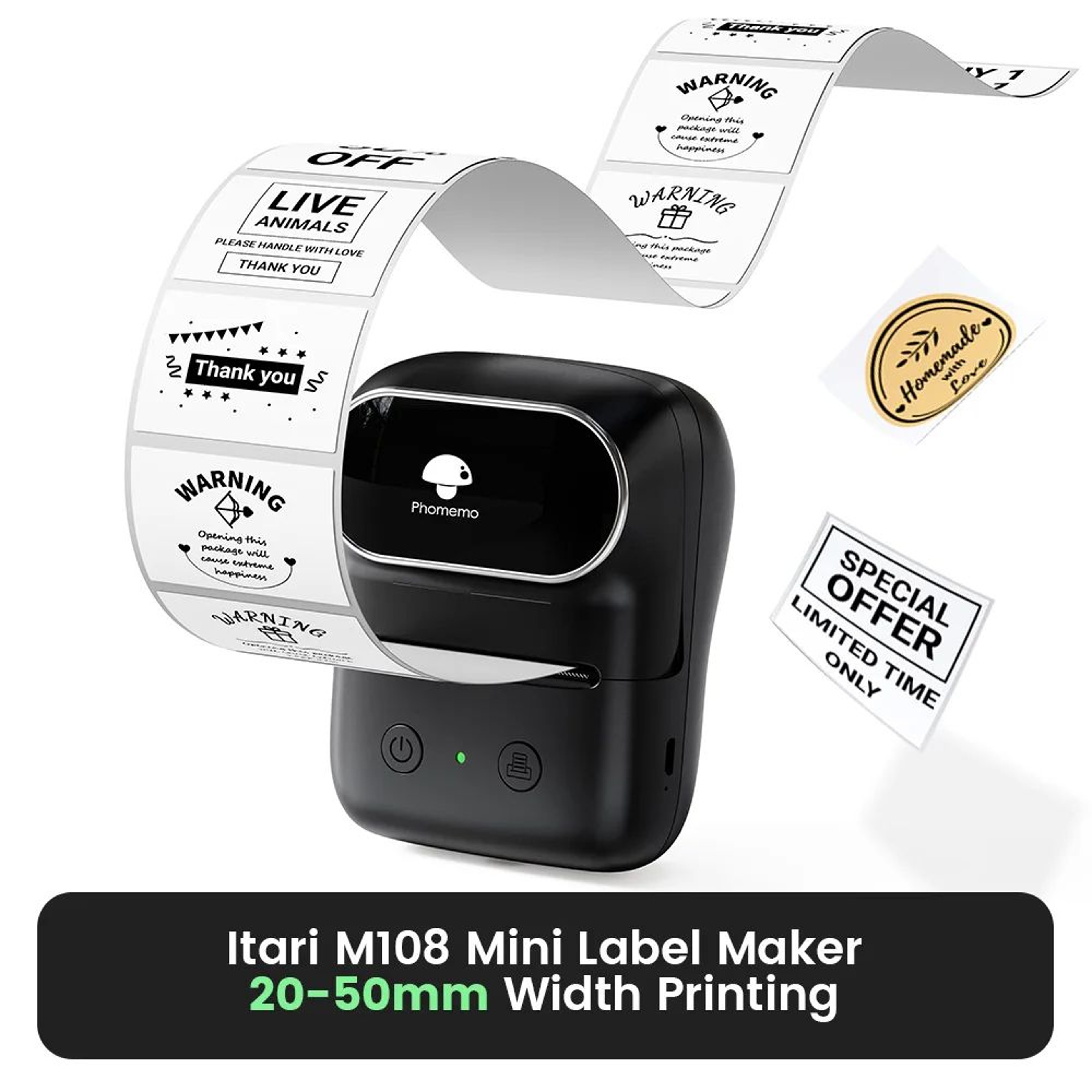 M108 Bluetooth Thermal Label Printer For Small Business And Home 0