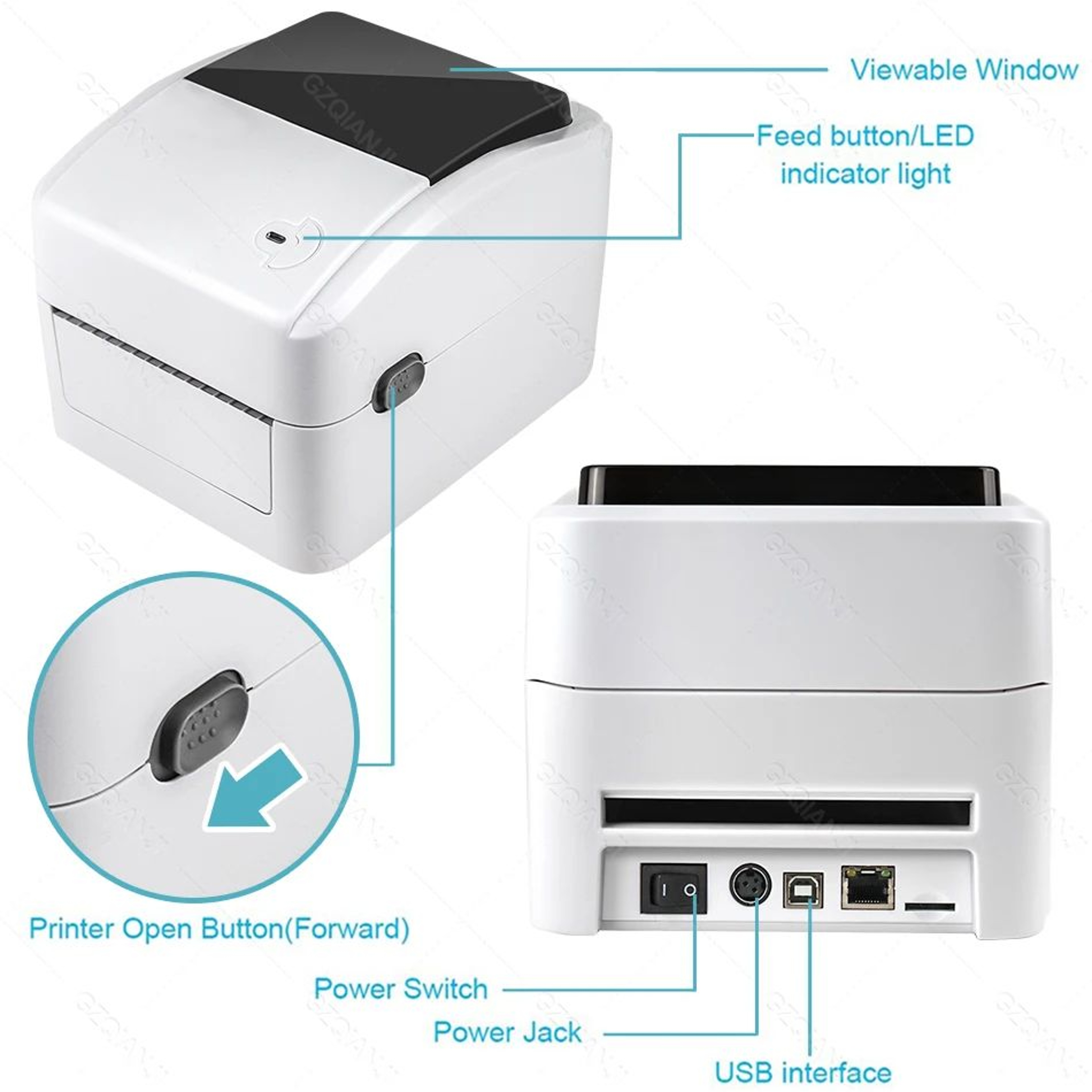 4 Inch Thermal Shipping Label Printer For Small Business 3