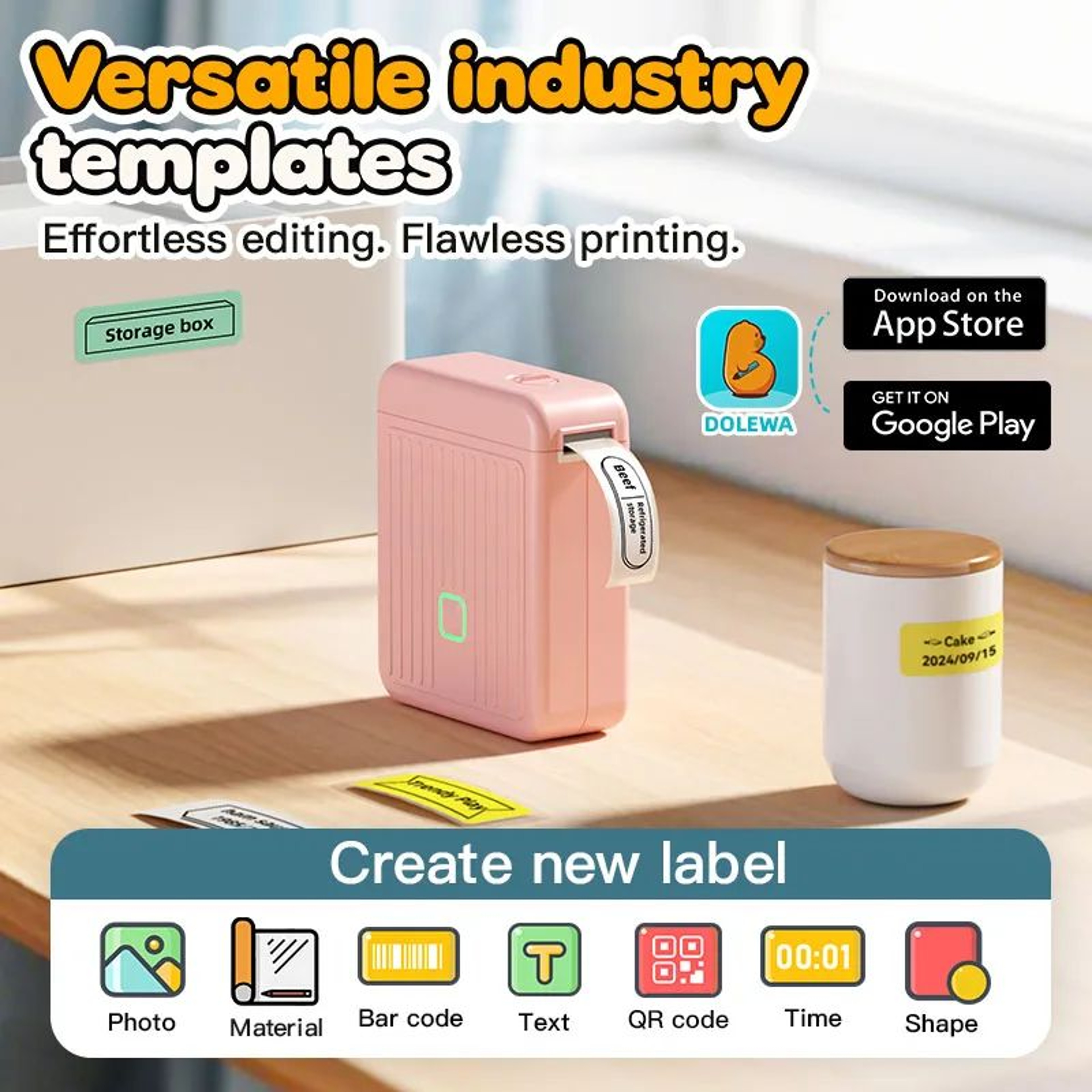 T01 Mini Bluetooth Thermal Label Printer 2