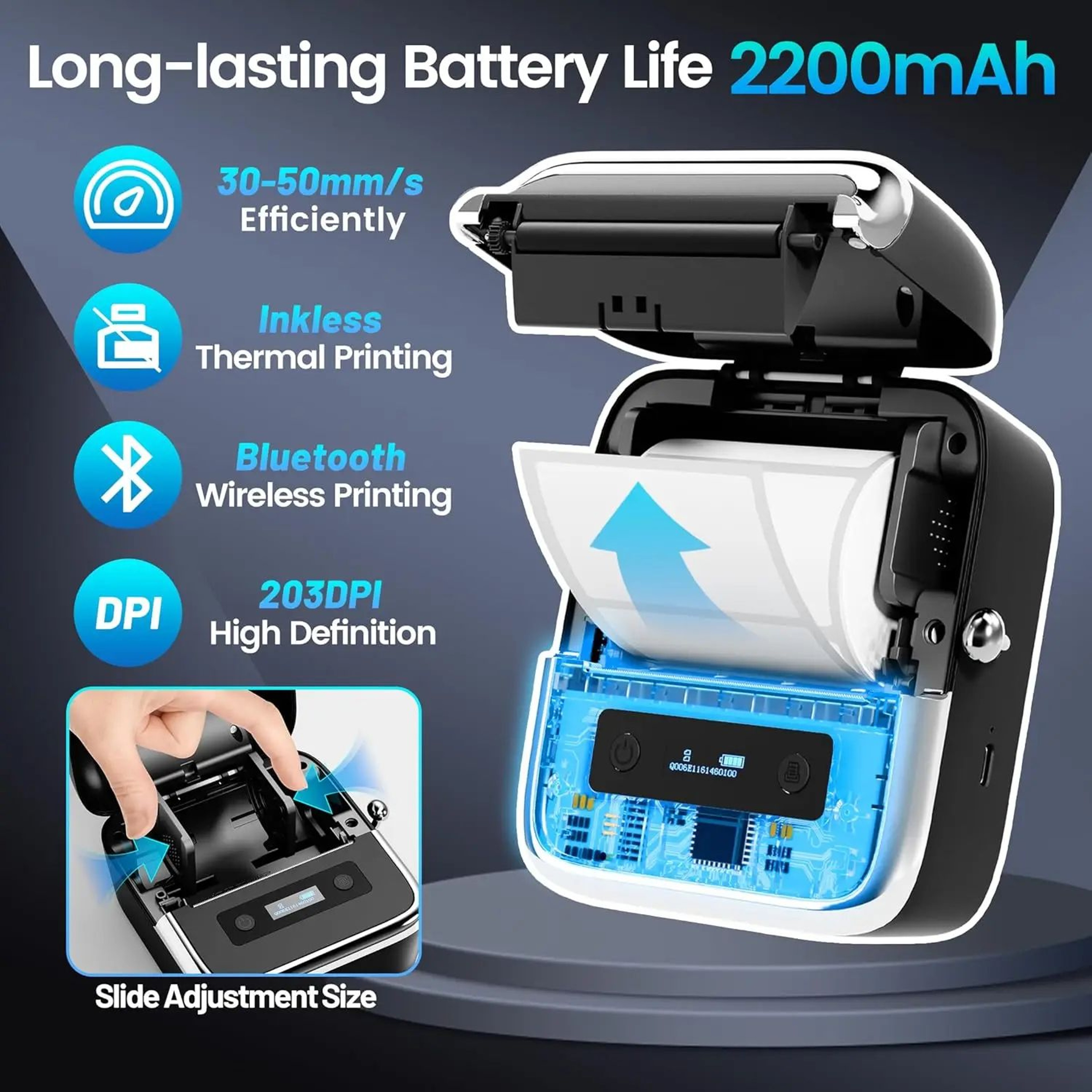 M250 Portable Thermal Label Maker And Barcode Printer 1