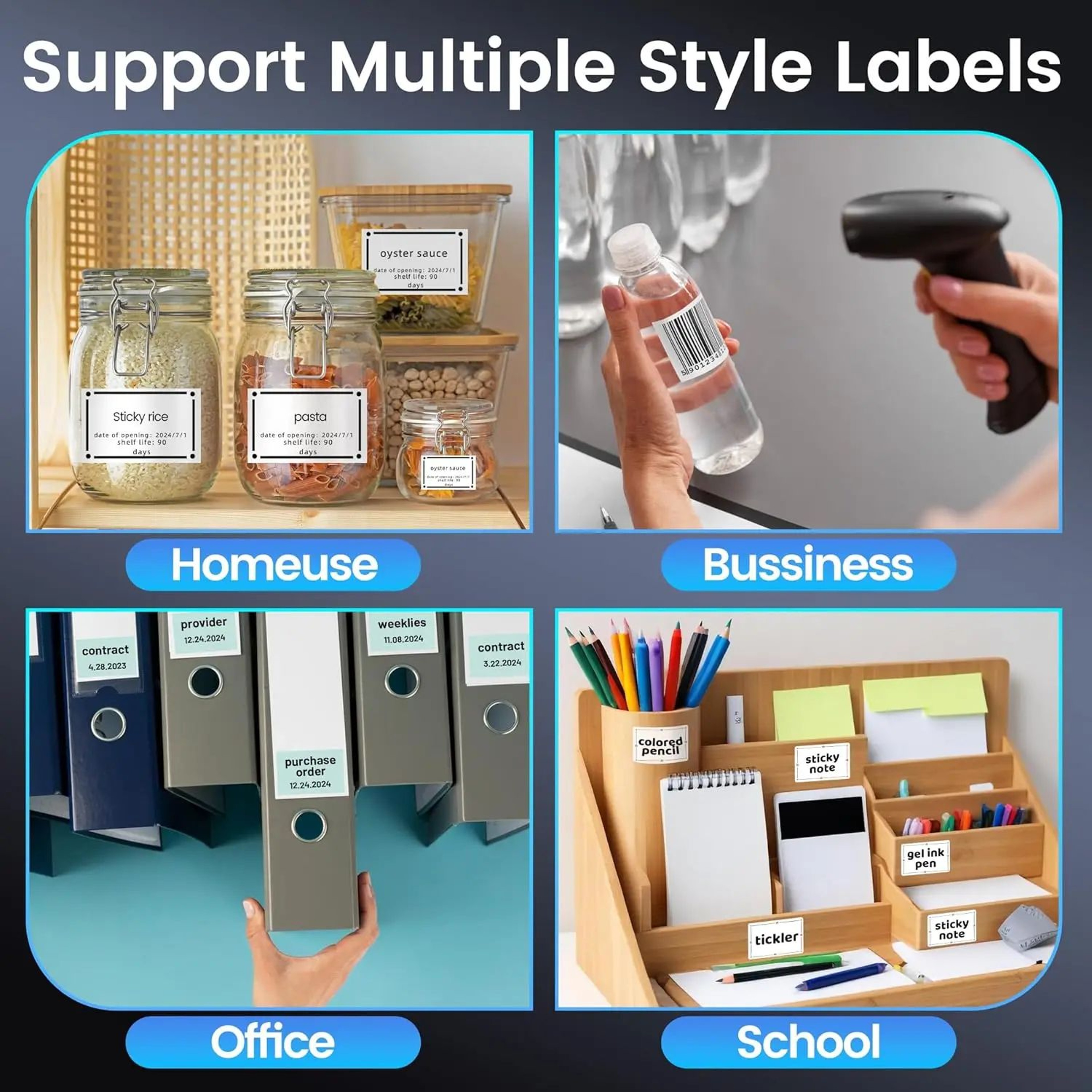 M250 Portable Thermal Label Maker And Barcode Printer 5