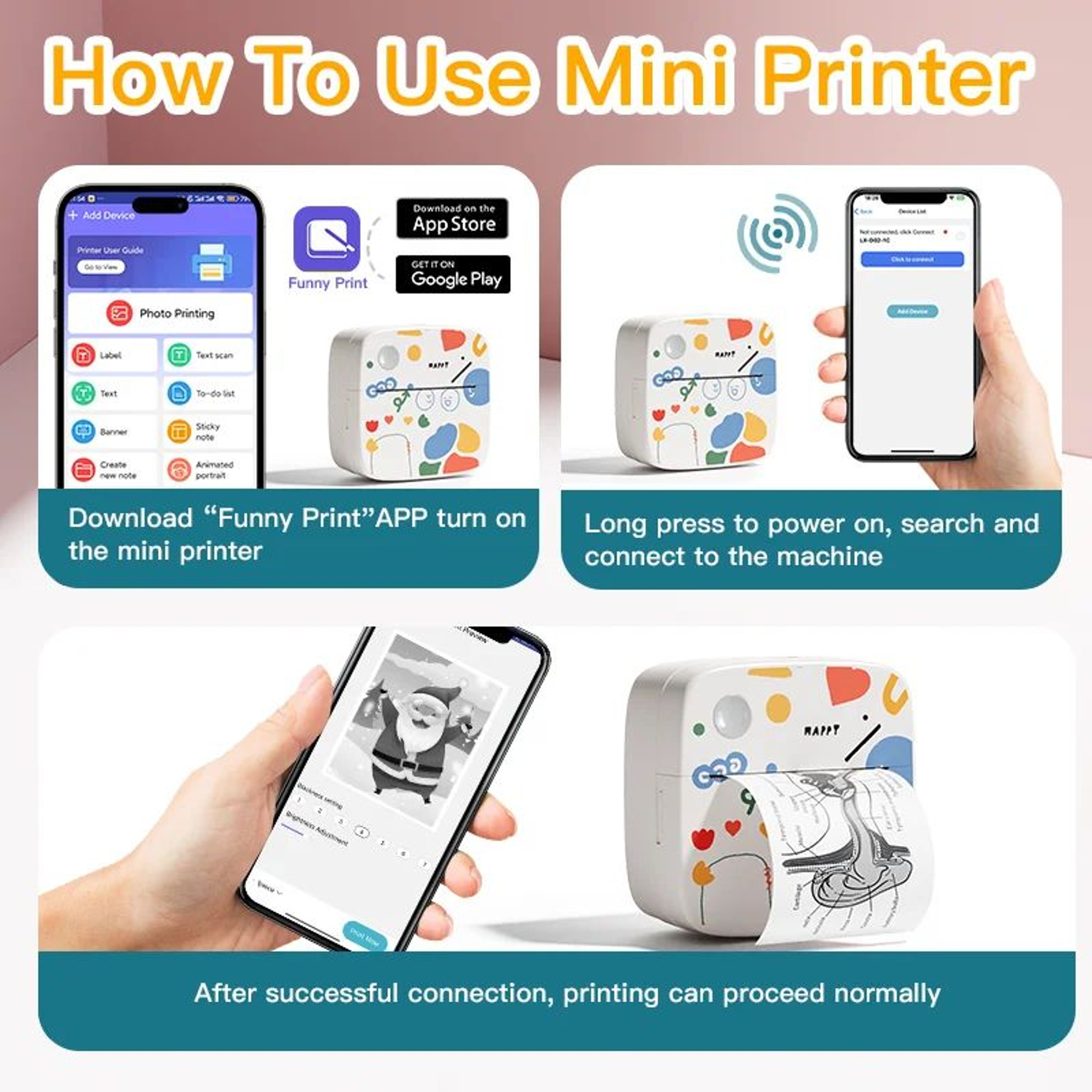 D2 Mini Wireless Thermal Sticker Printer 5