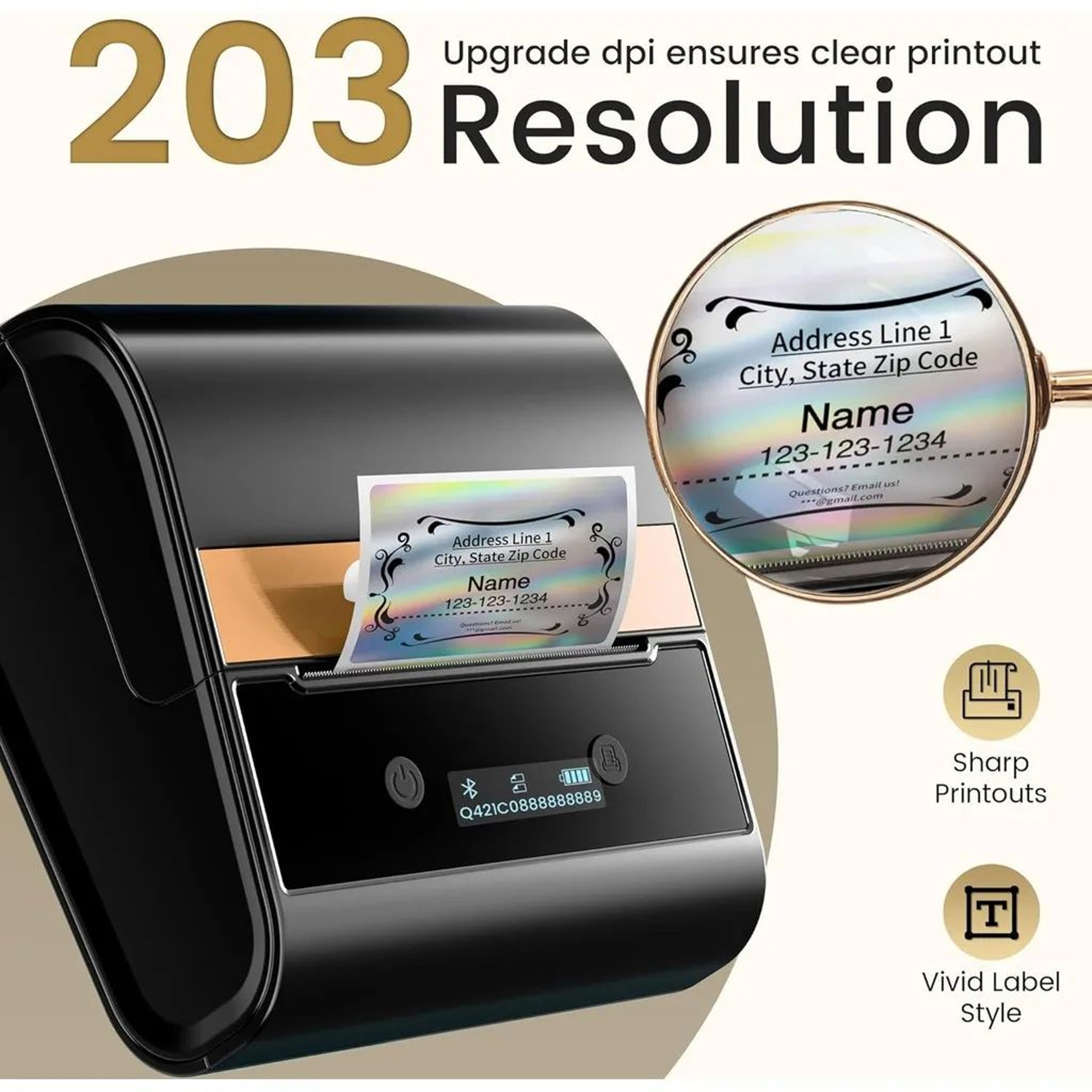 M260 Portable Bluetooth Label Printer 3