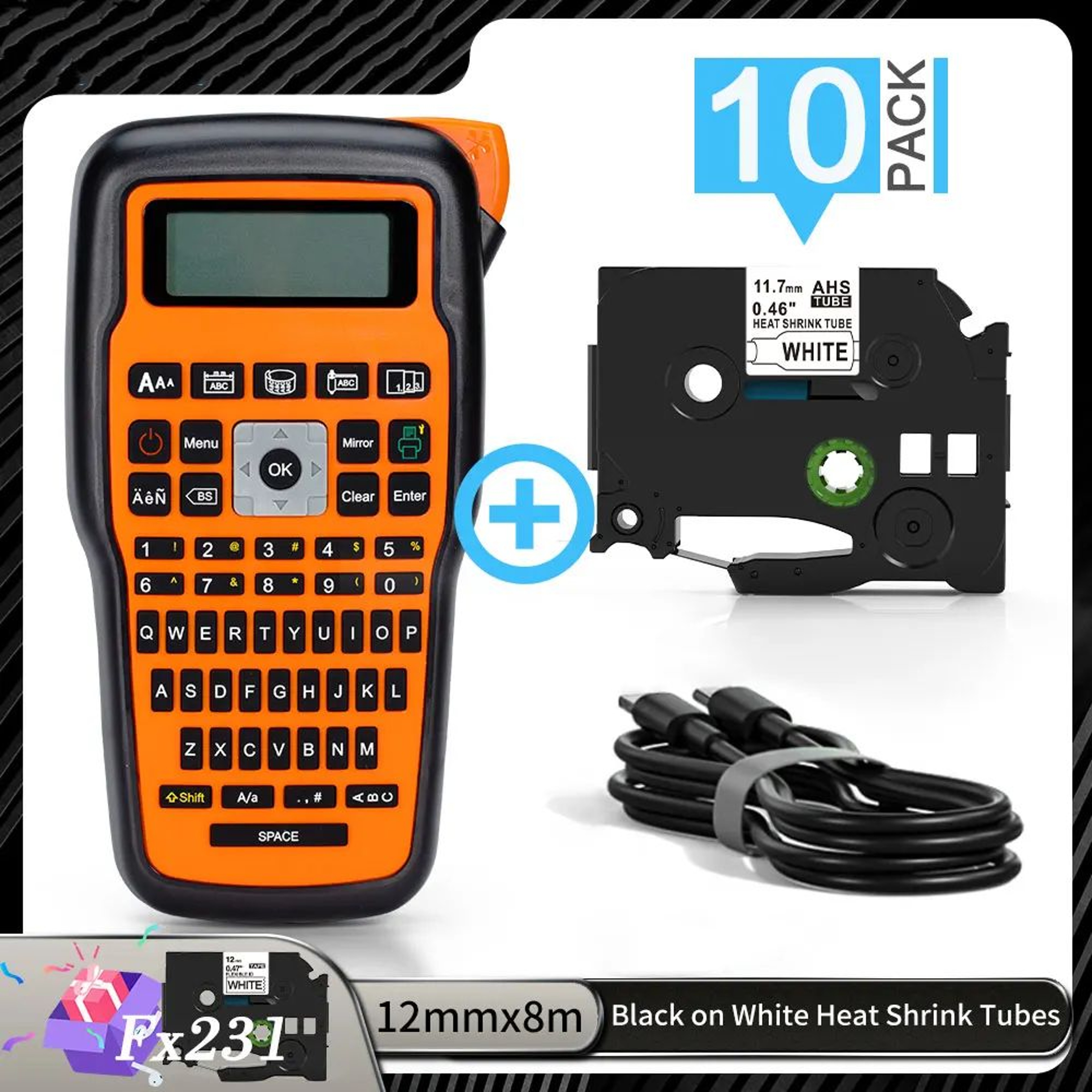E1000 PRO Handheld Keyboard Label Printer 10
