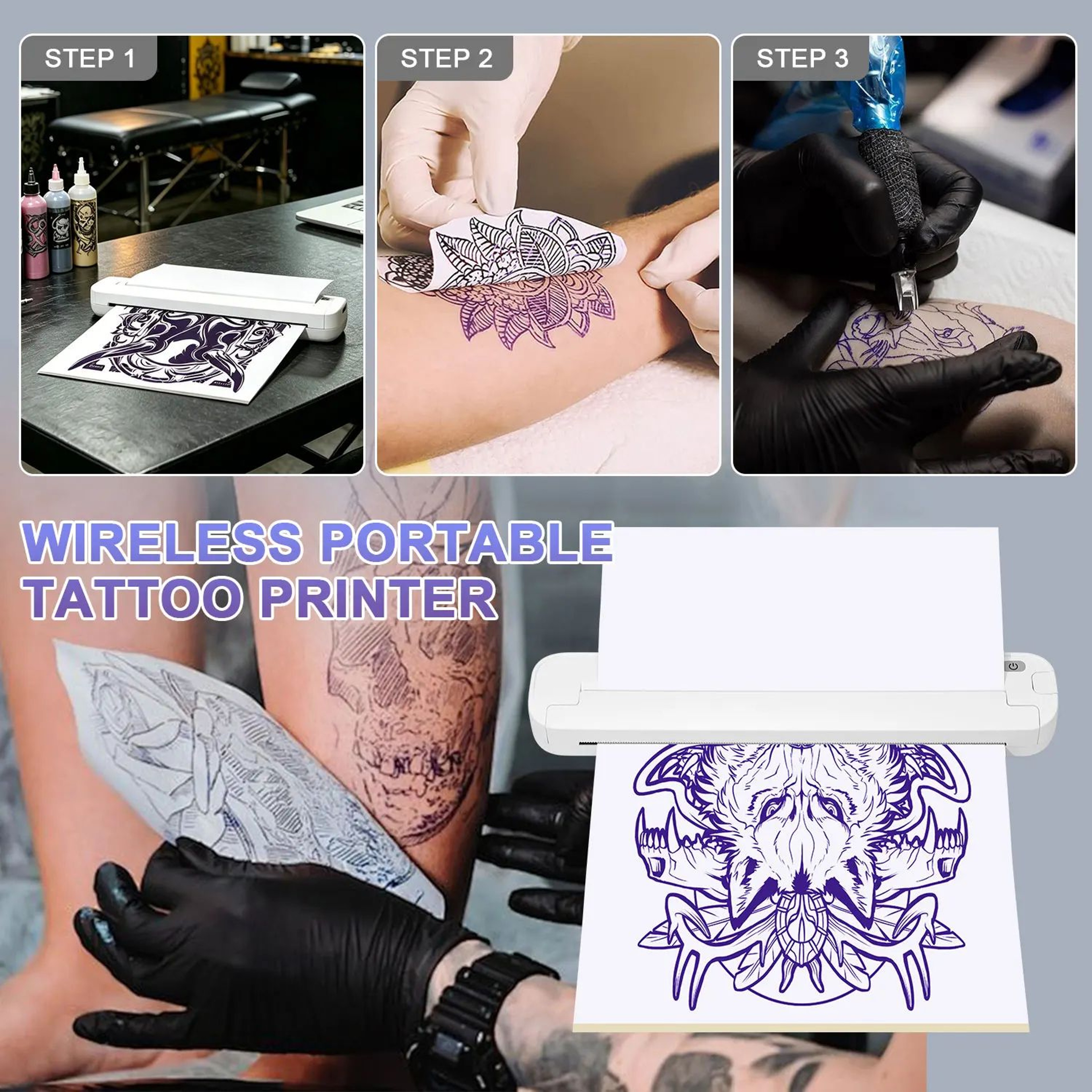 Portable Wireless Tattoo Stencil Printer 4