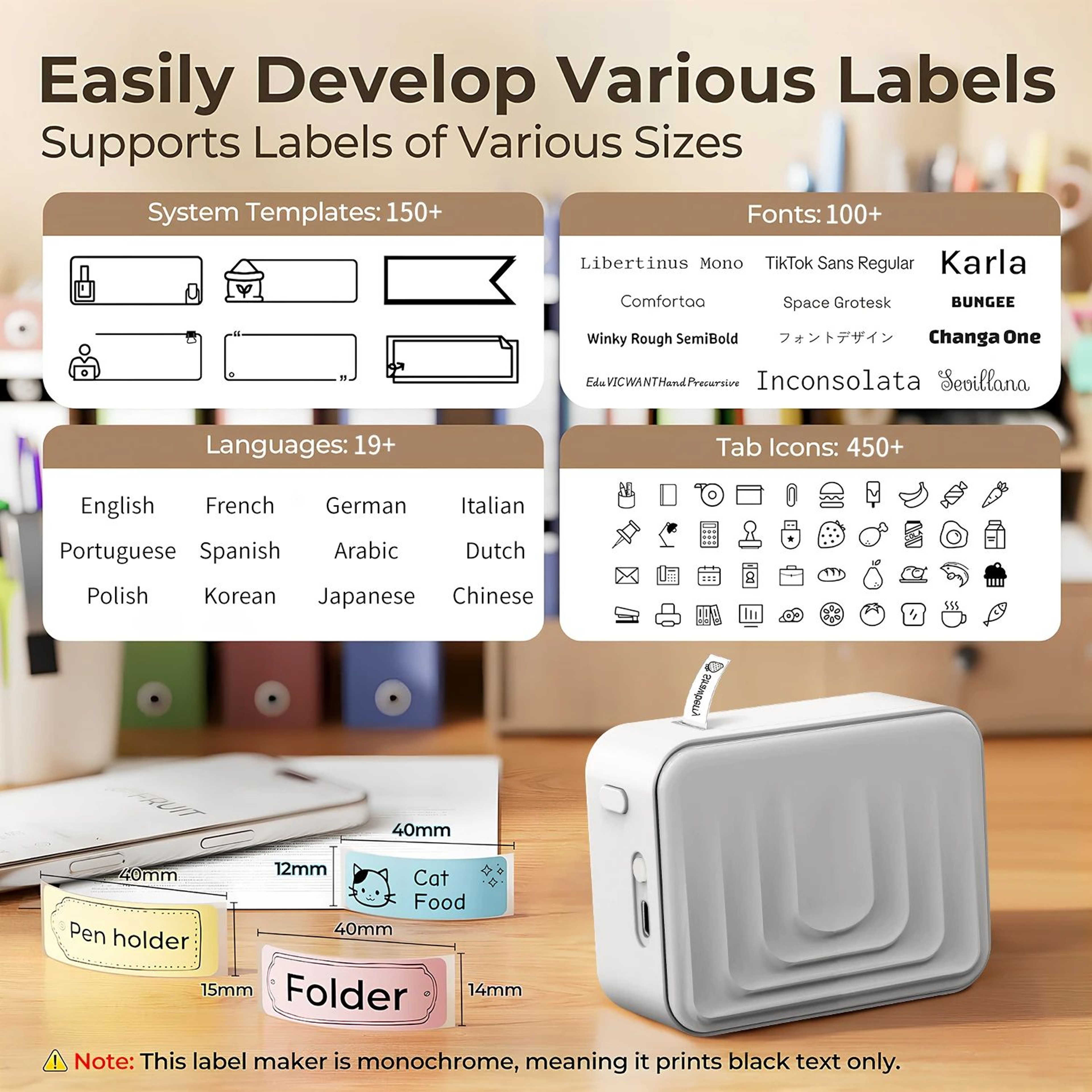 M1 Mini Wireless Bluetooth Label Printer 1