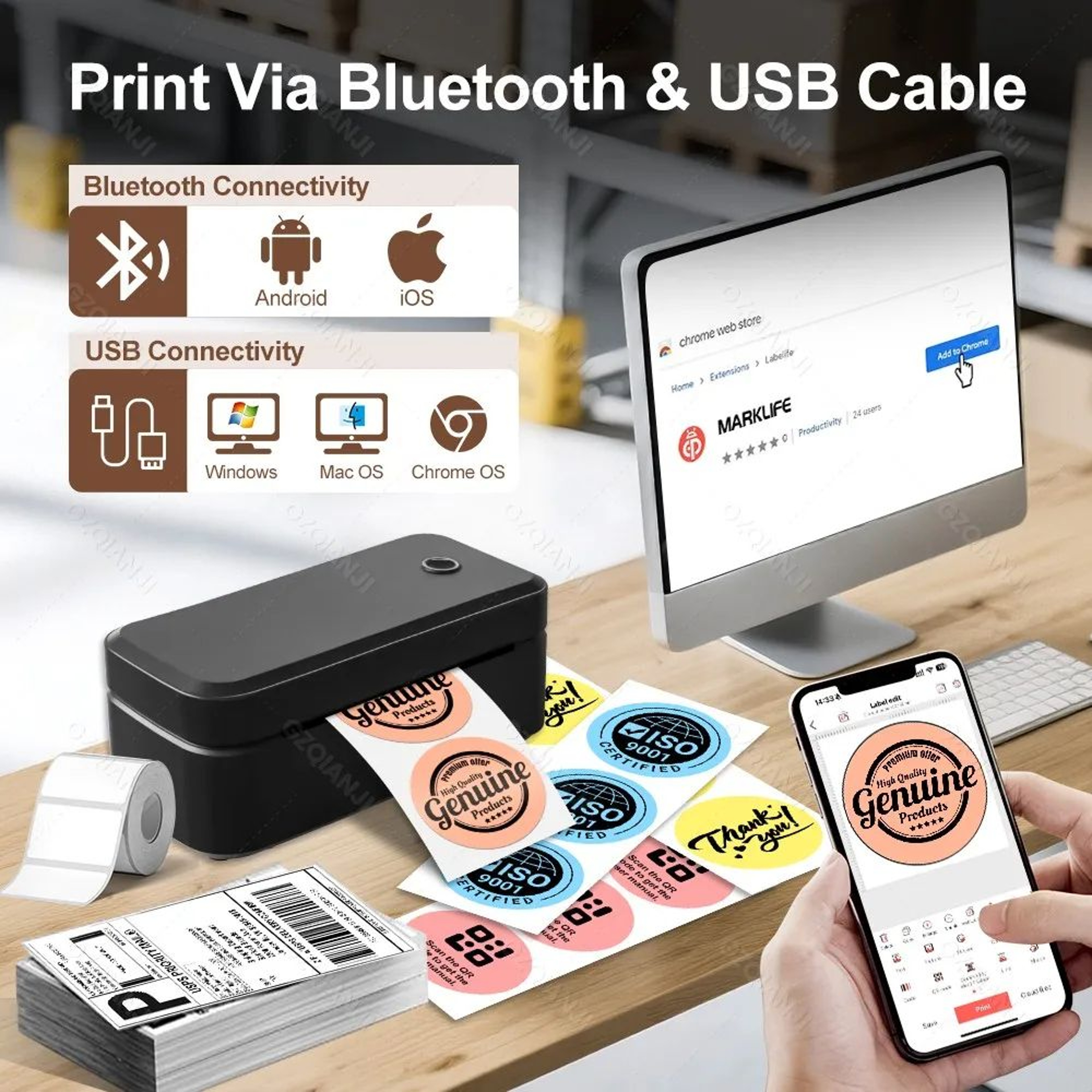 X4 Wireless Bluetooth Shipping Label Printer 1