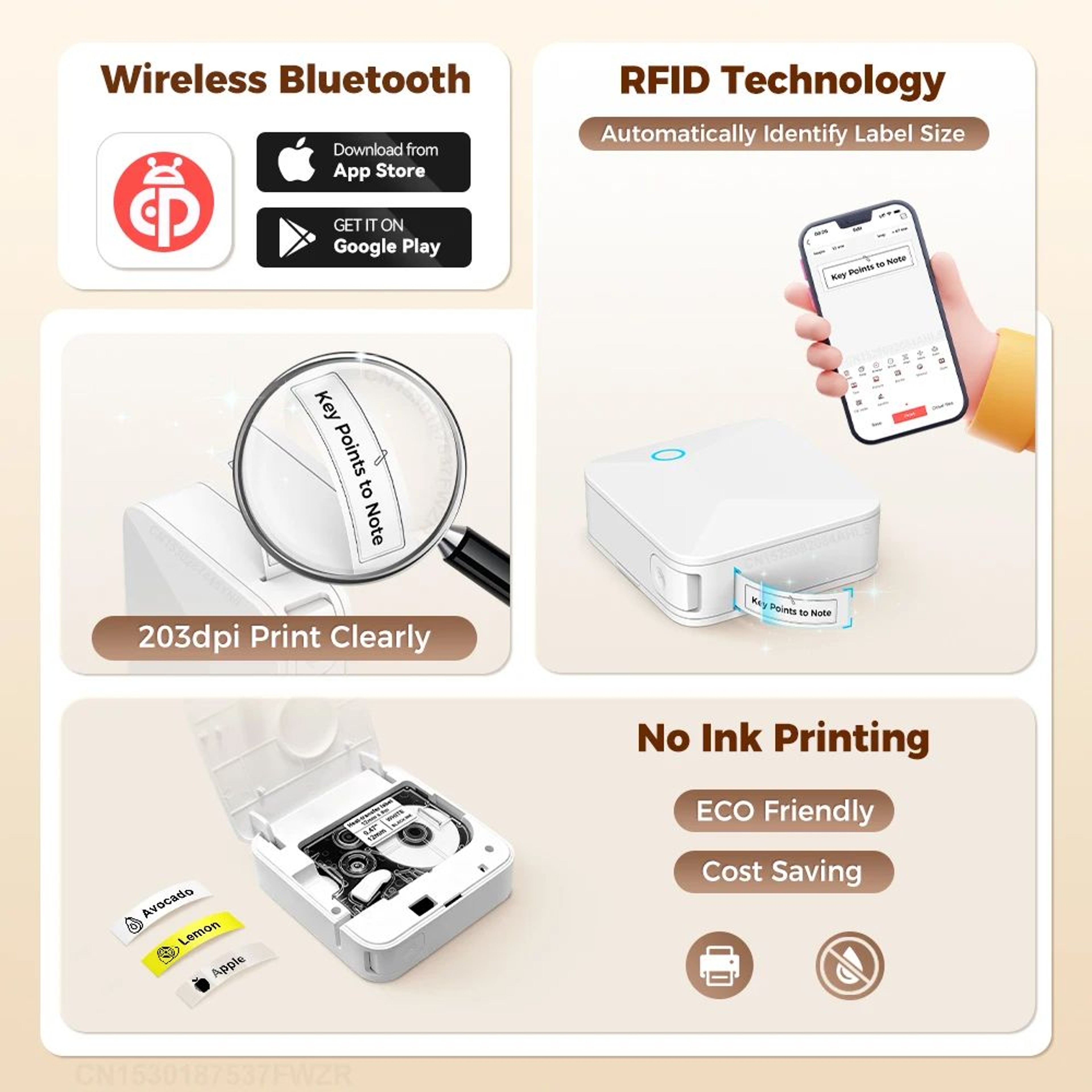 R15 Mini Satin Ribbon Label Printer 2