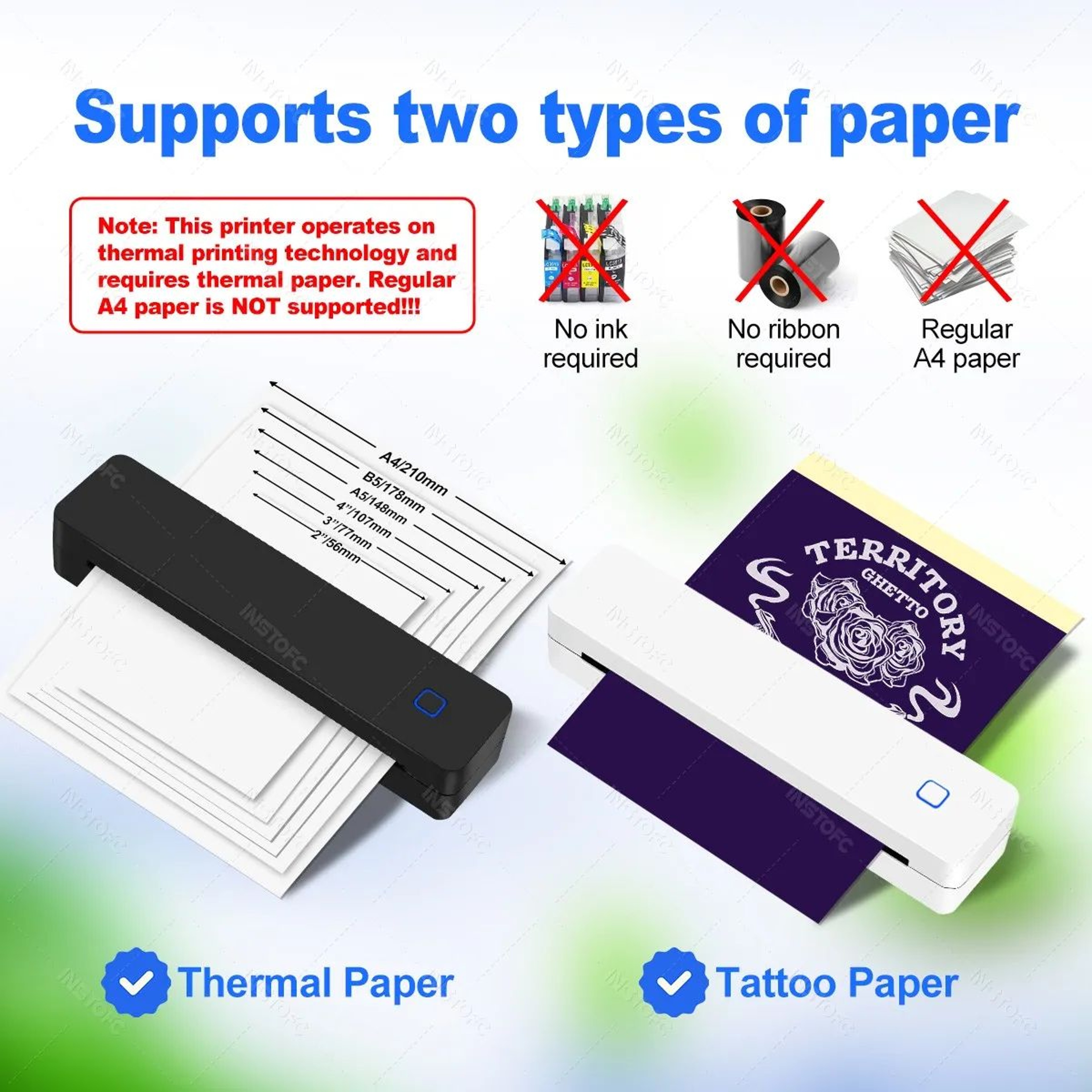 Compact A4 Bluetooth Document Printer 2