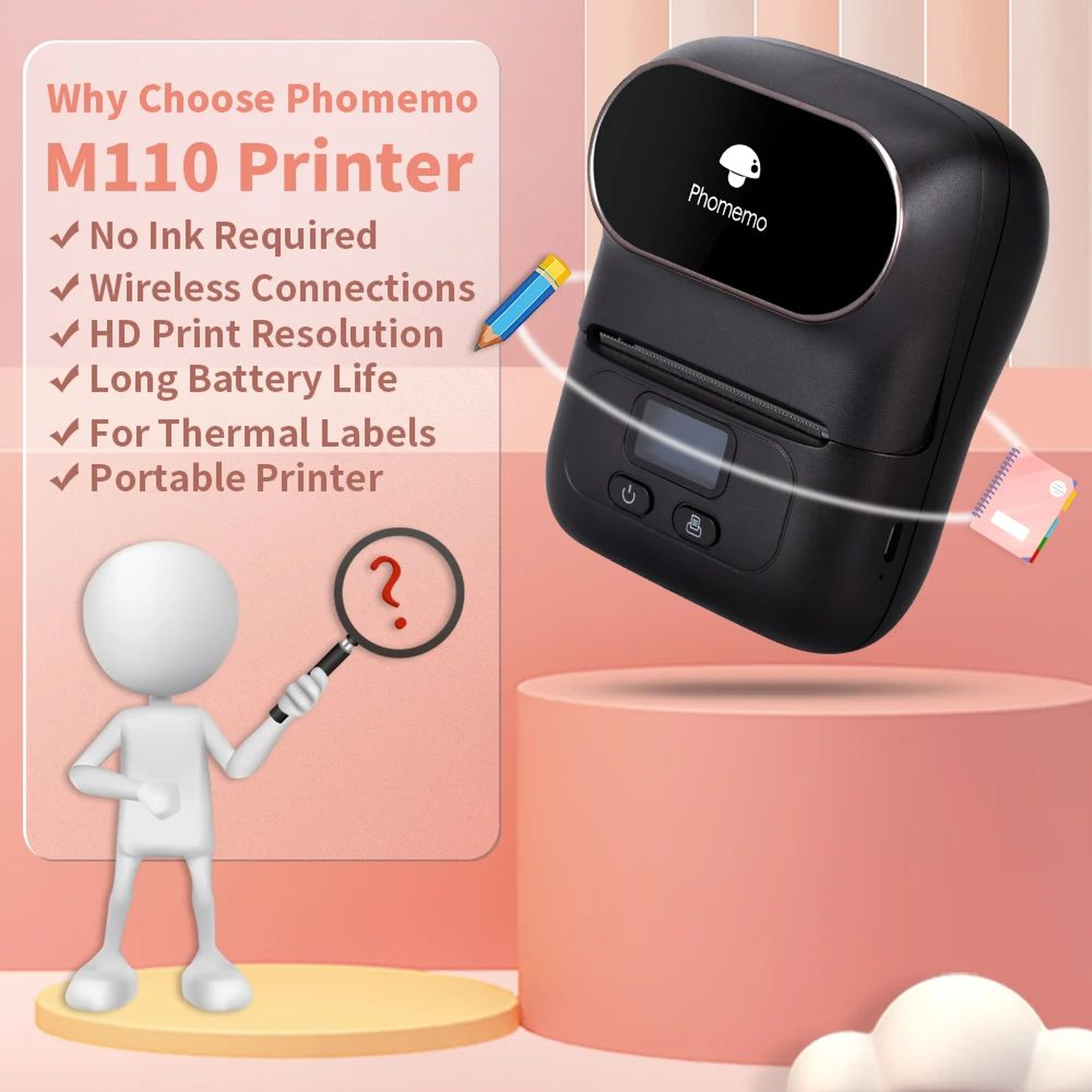 Phomemo M110 Portable Bluetooth Label Printer 2