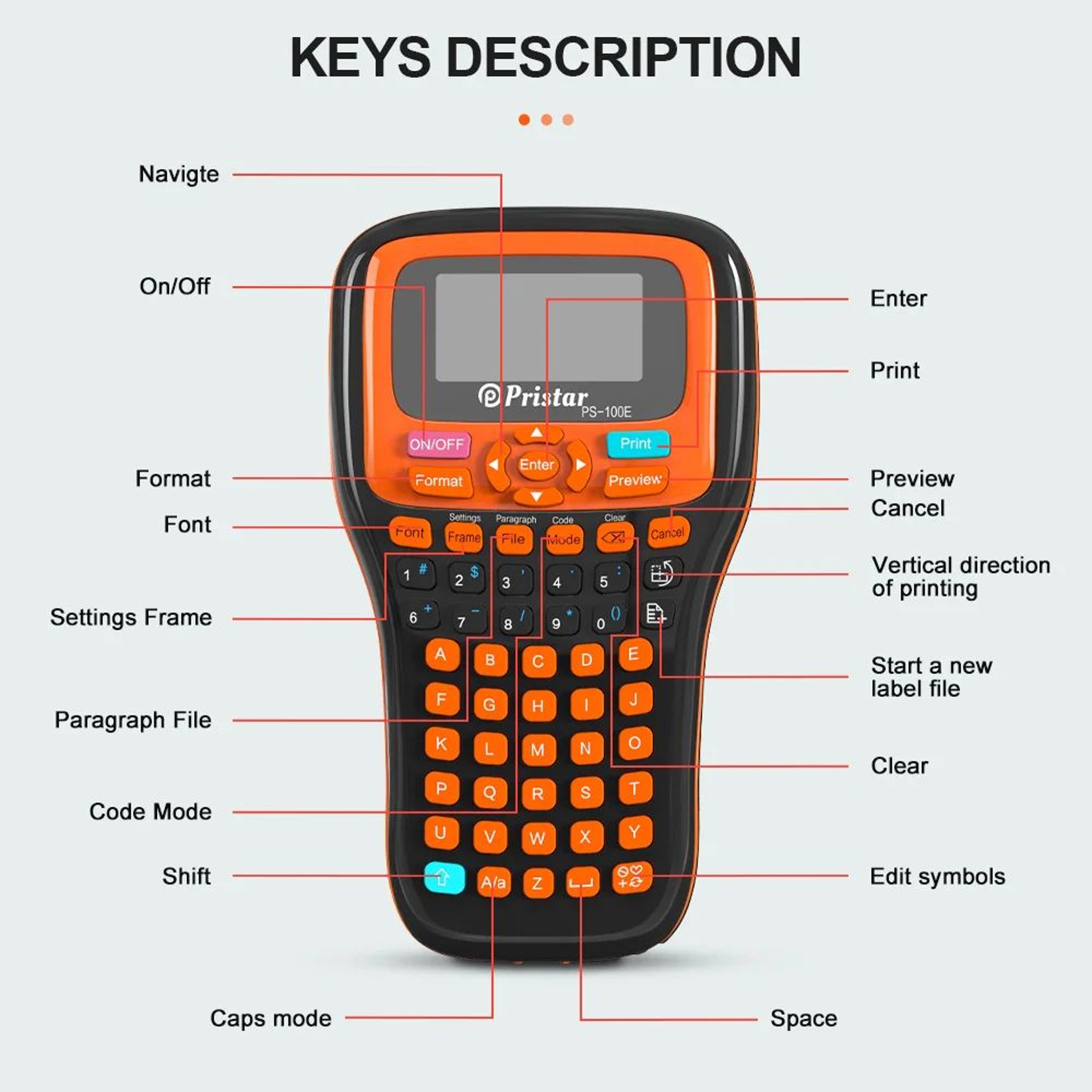 PS100E Portable Label Maker Kit 1