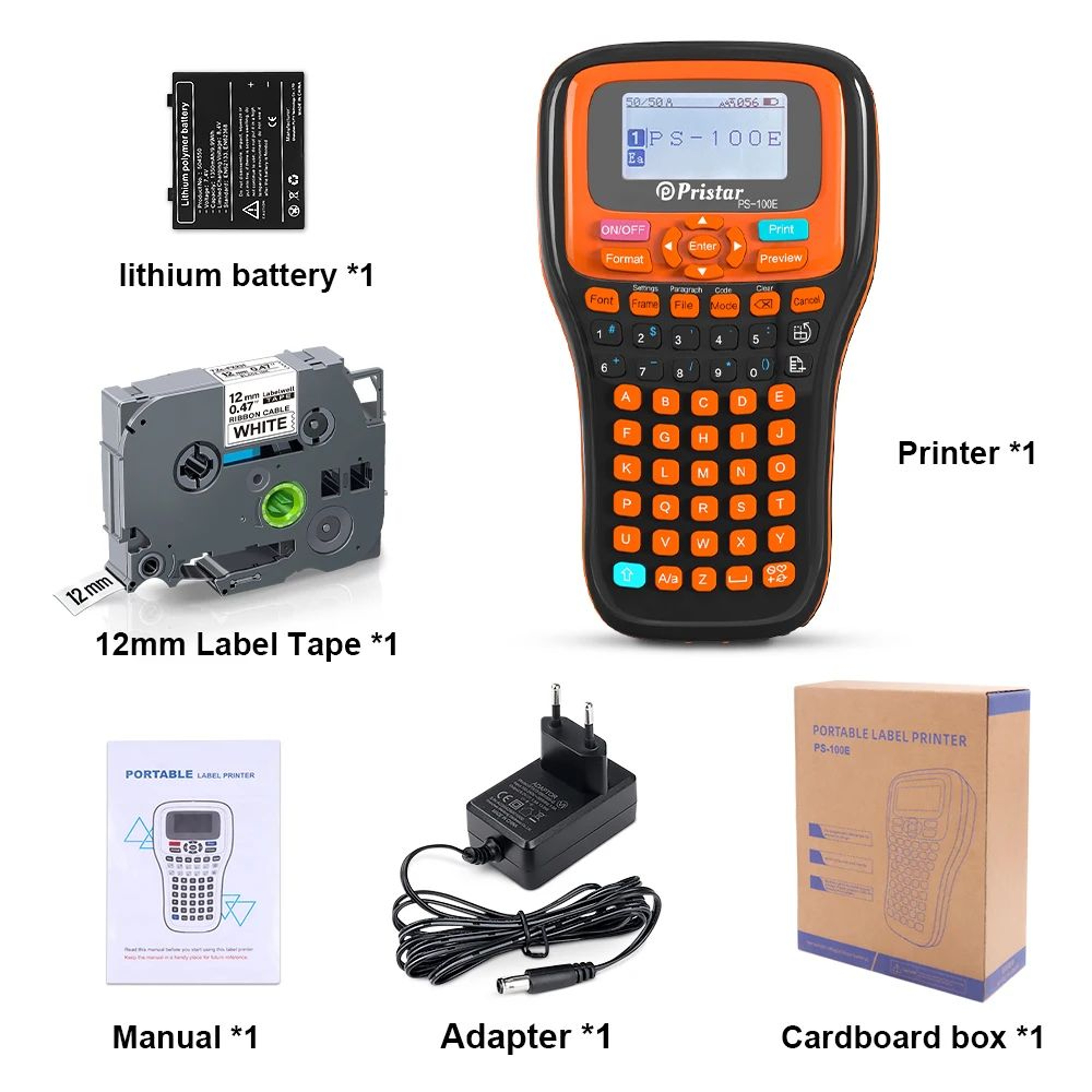 PS100E Portable Label Maker Kit 5