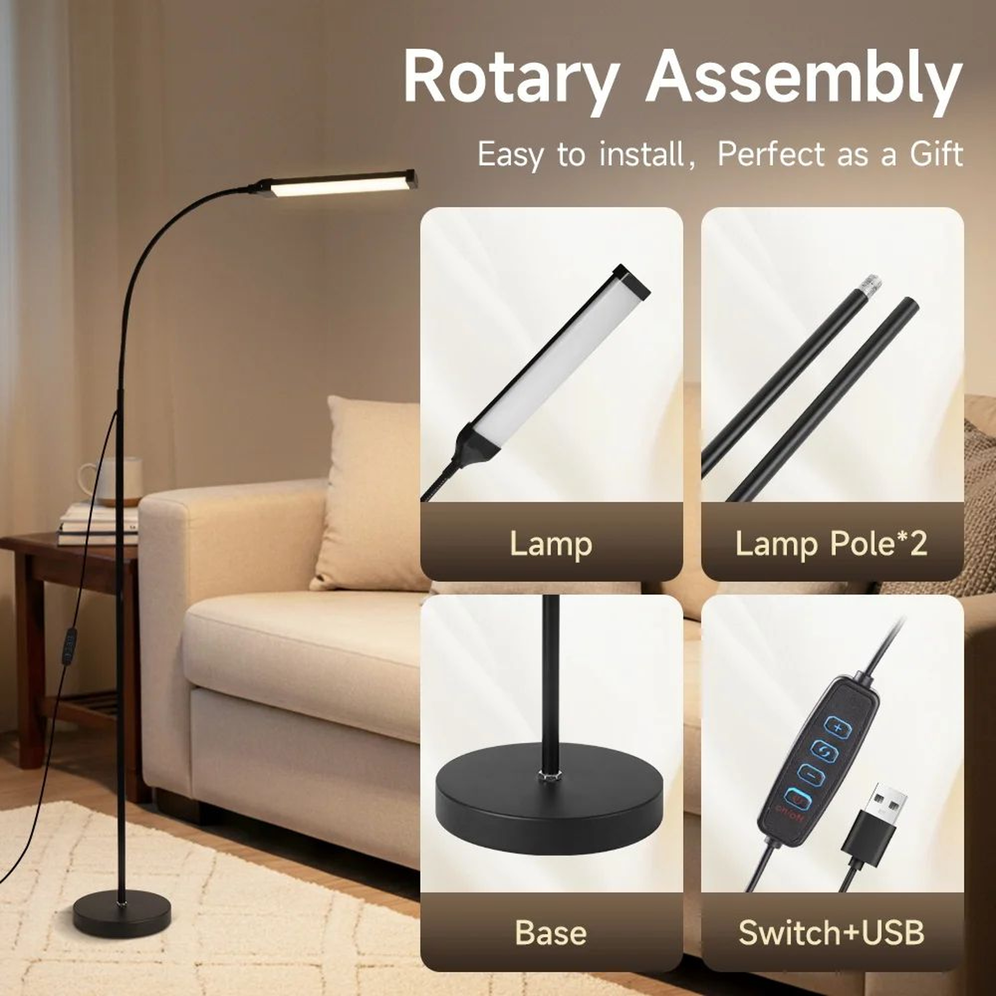 Modern Dimmable LED Floor Lamp 5