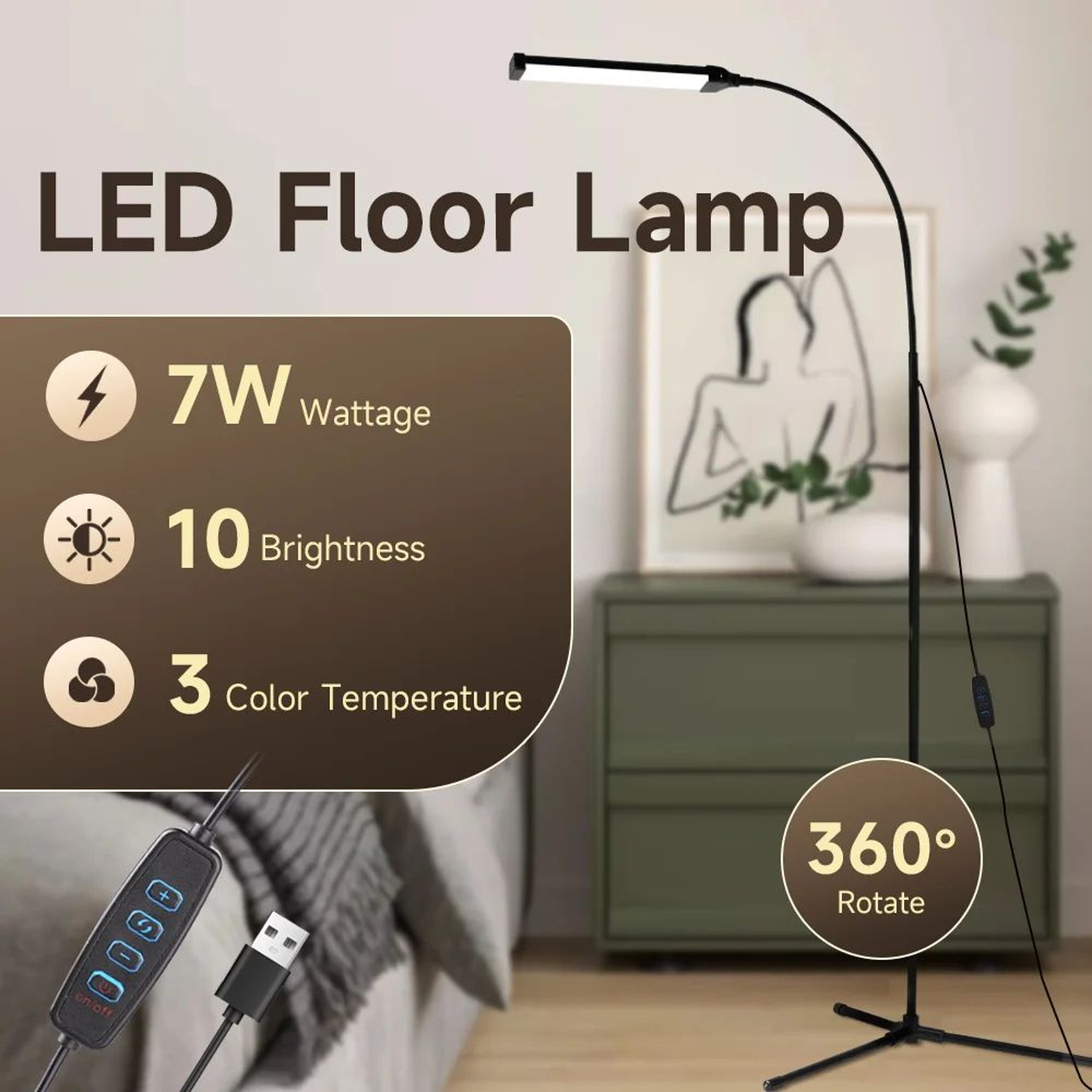 Modern Dimmable LED Floor Lamp 1